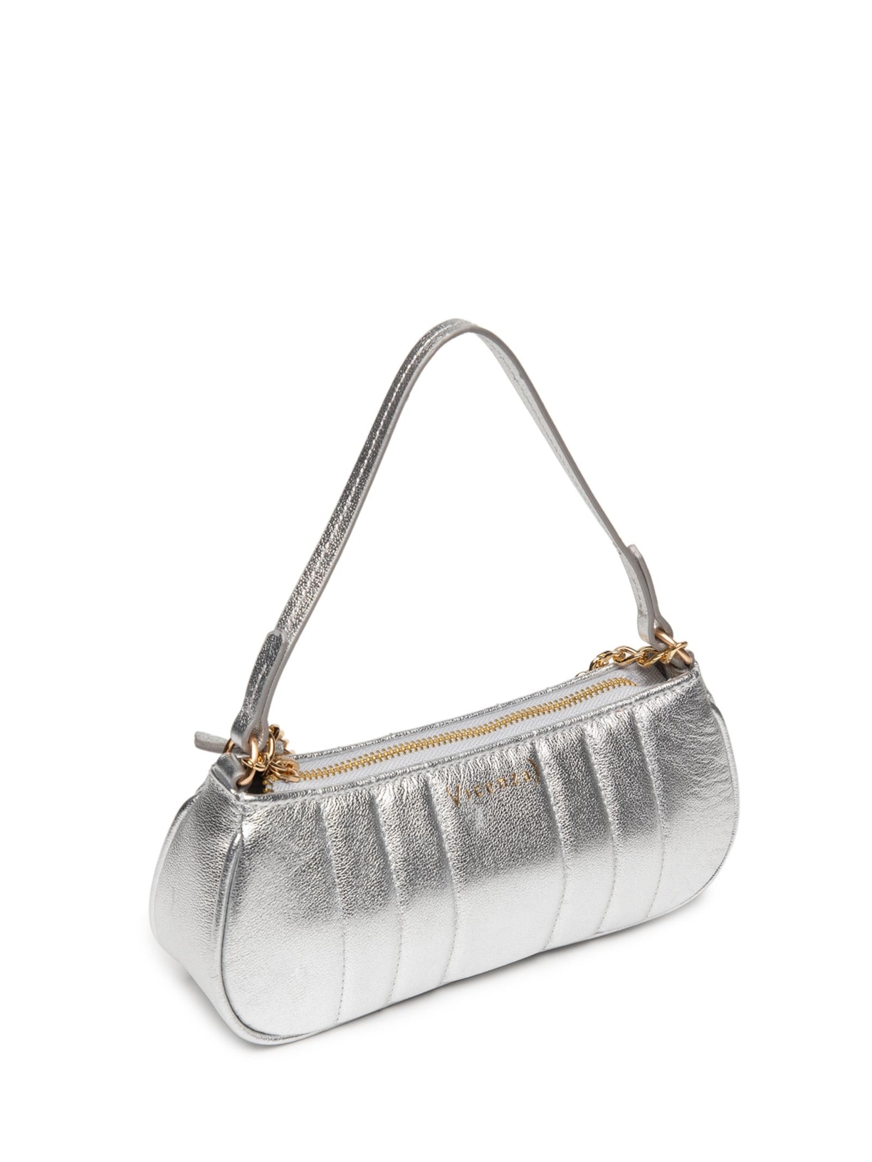 Bolsa Feminina Cascais Metal Prateado Vicenza