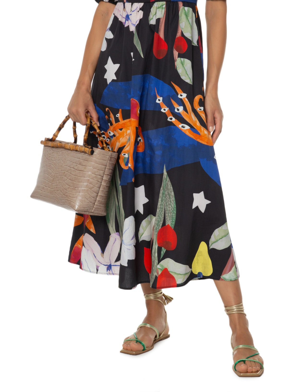 Bolsa Feminina Cesto Monte Carlo P Croco Bege Glorinha Paranaguá