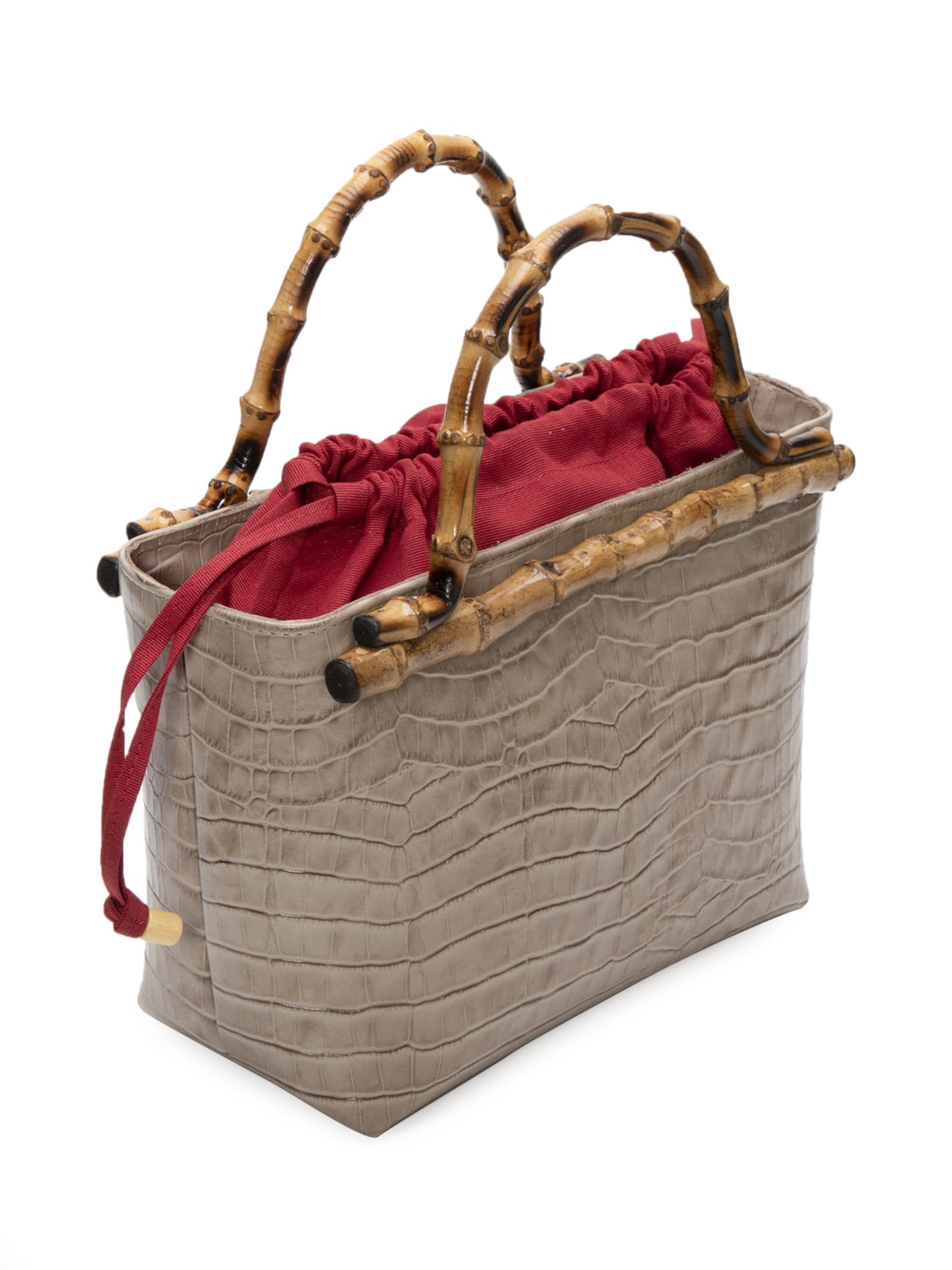 Bolsa Feminina Cesto Monte Carlo P Croco Bege Glorinha Paranaguá