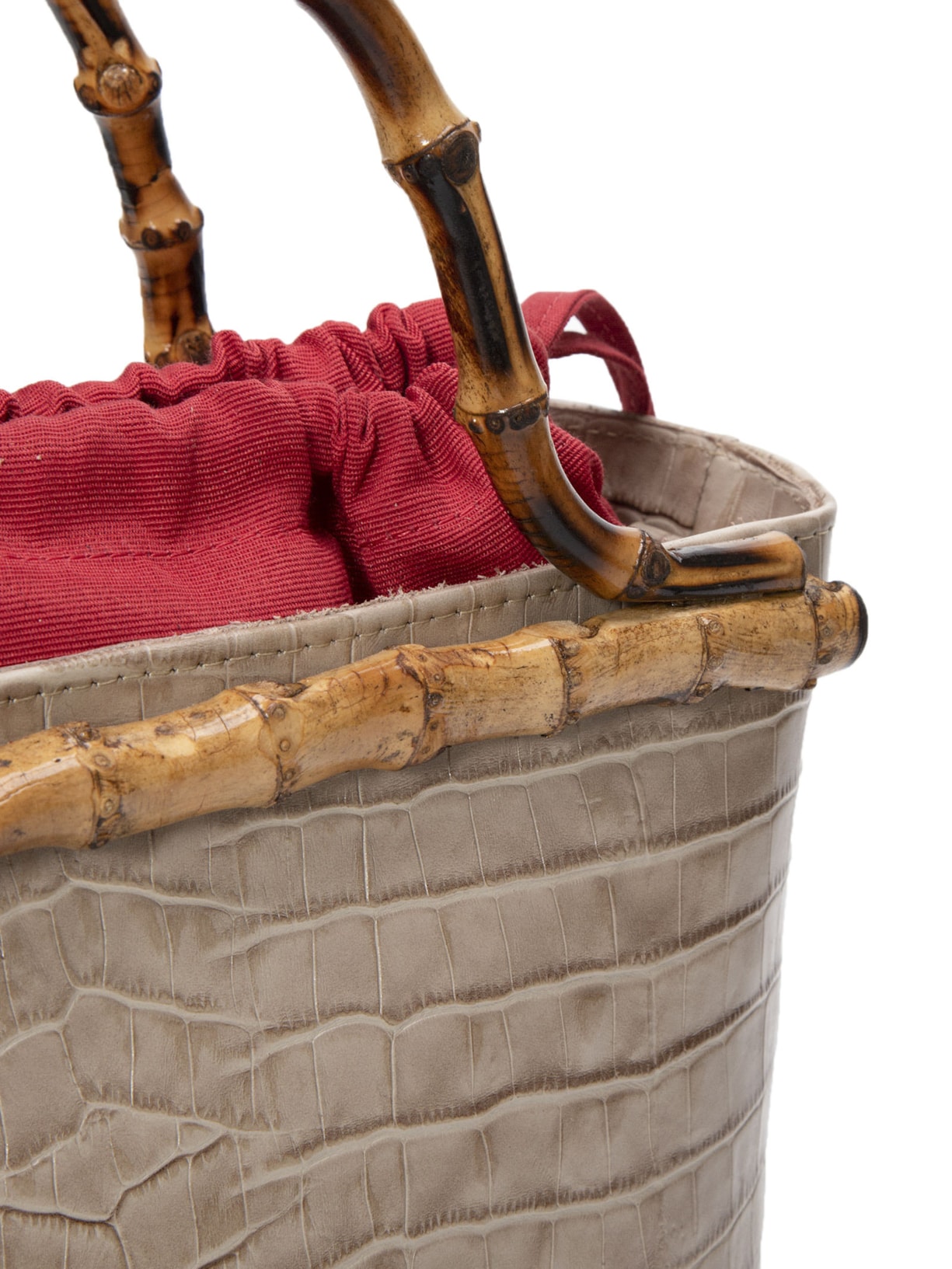 Bolsa Feminina Cesto Monte Carlo P Croco Bege Glorinha Paranaguá