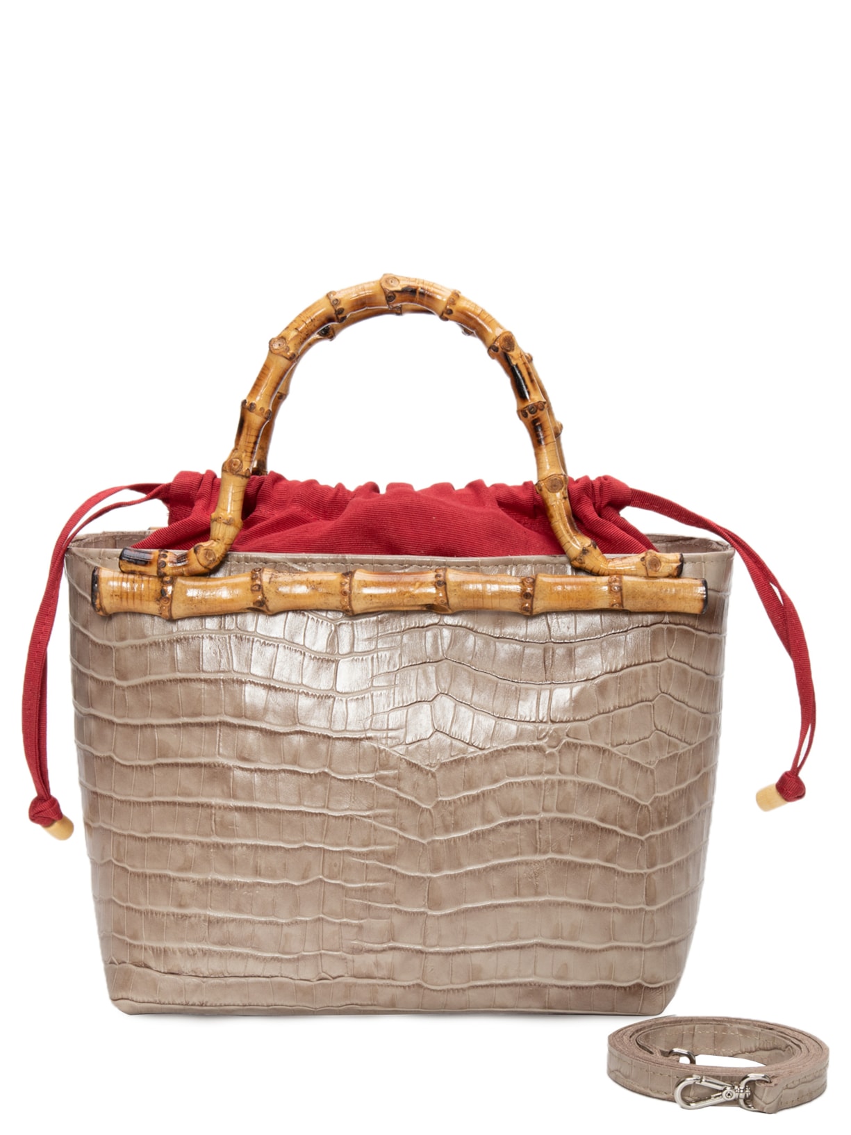 Bolsa Feminina Cesto Monte Carlo P Croco Bege Glorinha Paranaguá