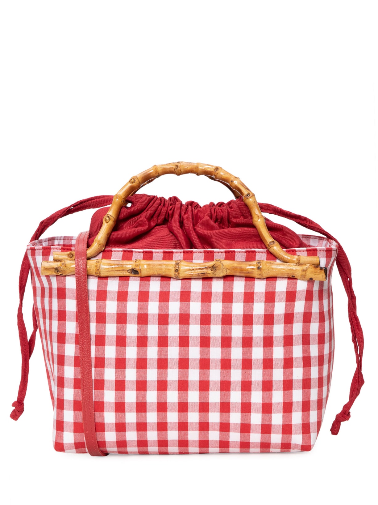 Bolsa Feminina Cesto Monte Carlo P Xadrez - Vermelho