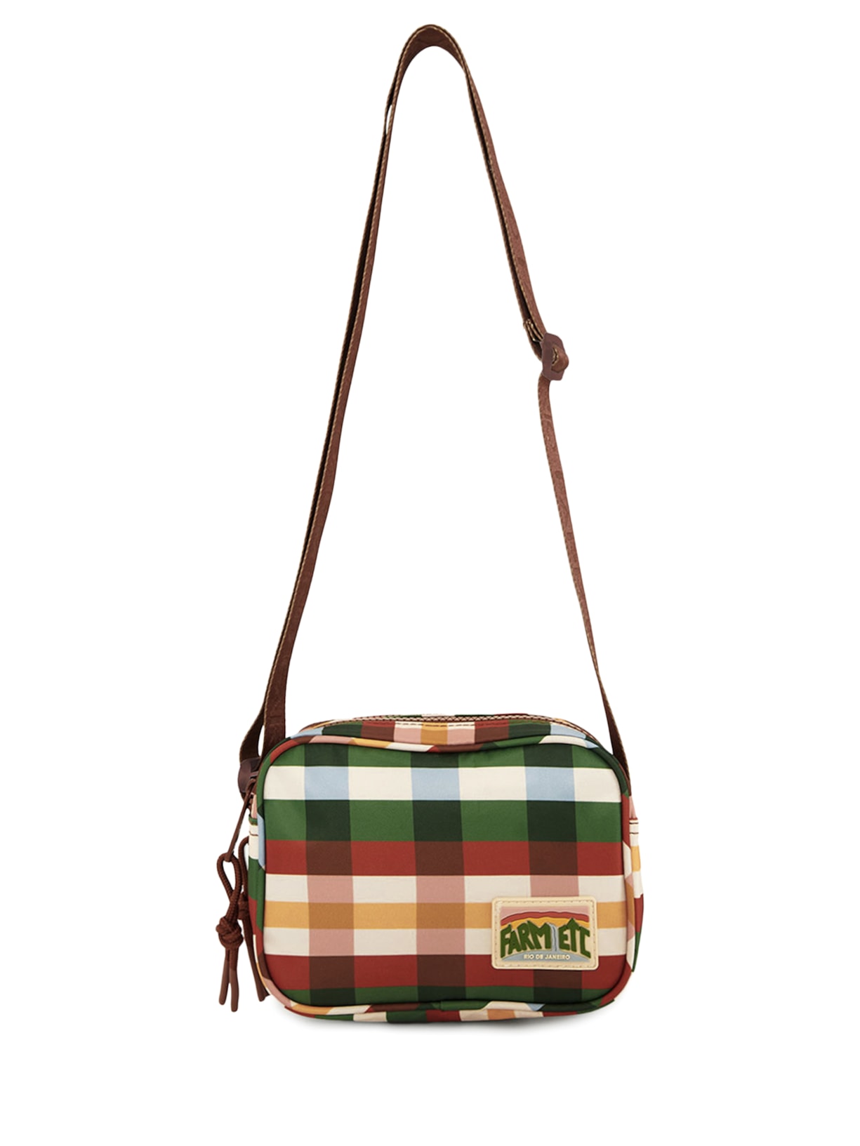 Bolsa Feminina Chamego Xadrez Multi Marrom Farm Etc