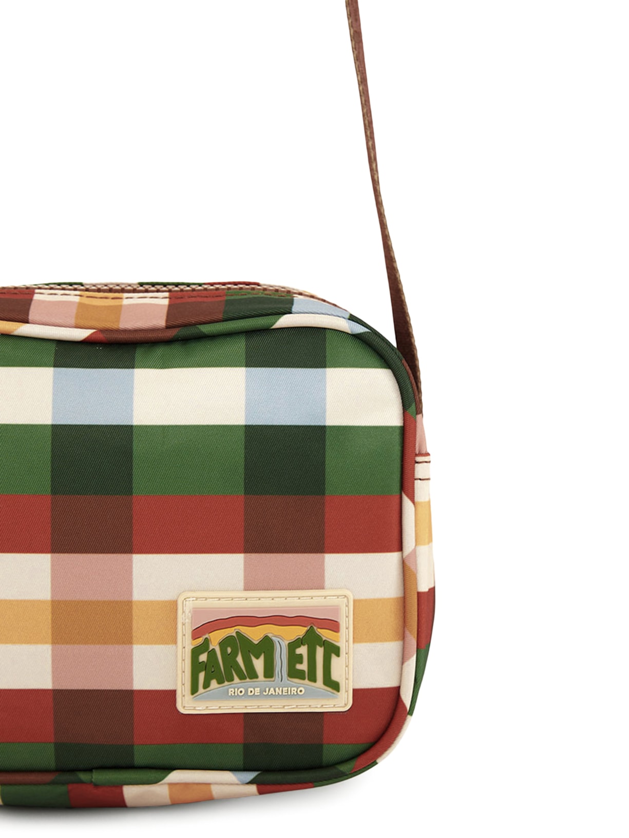 Bolsa Feminina Chamego Xadrez Multi Marrom Farm Etc