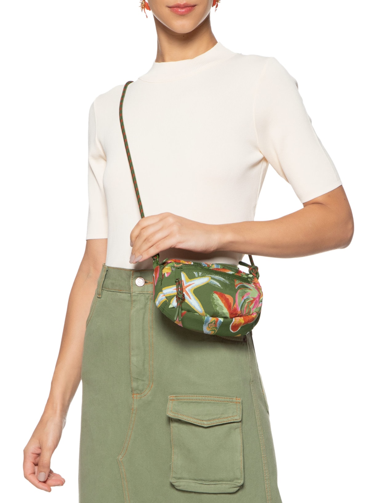 Bolsa Feminina Chuchu Peixes Pintados Verde Farm Etc