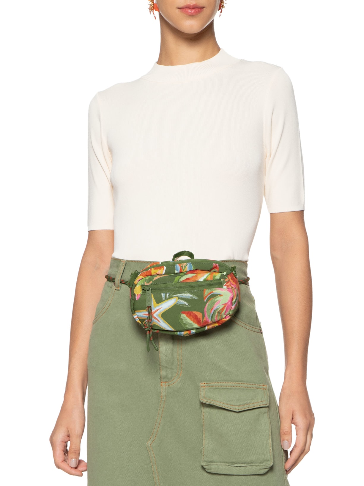 Bolsa Feminina Chuchu Peixes Pintados Verde Farm Etc