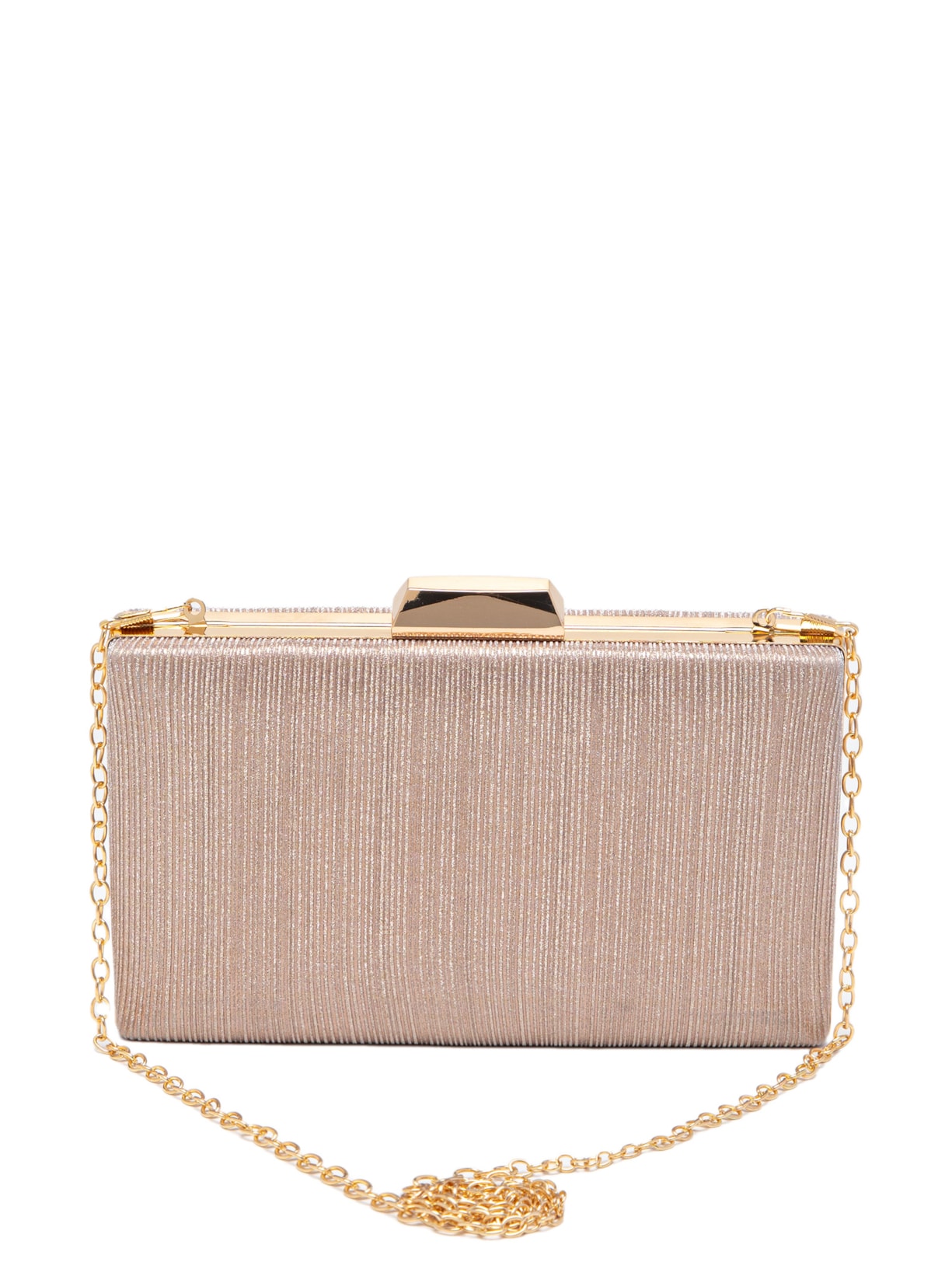 Bolsa Feminina Clutch Brilho - Dourado