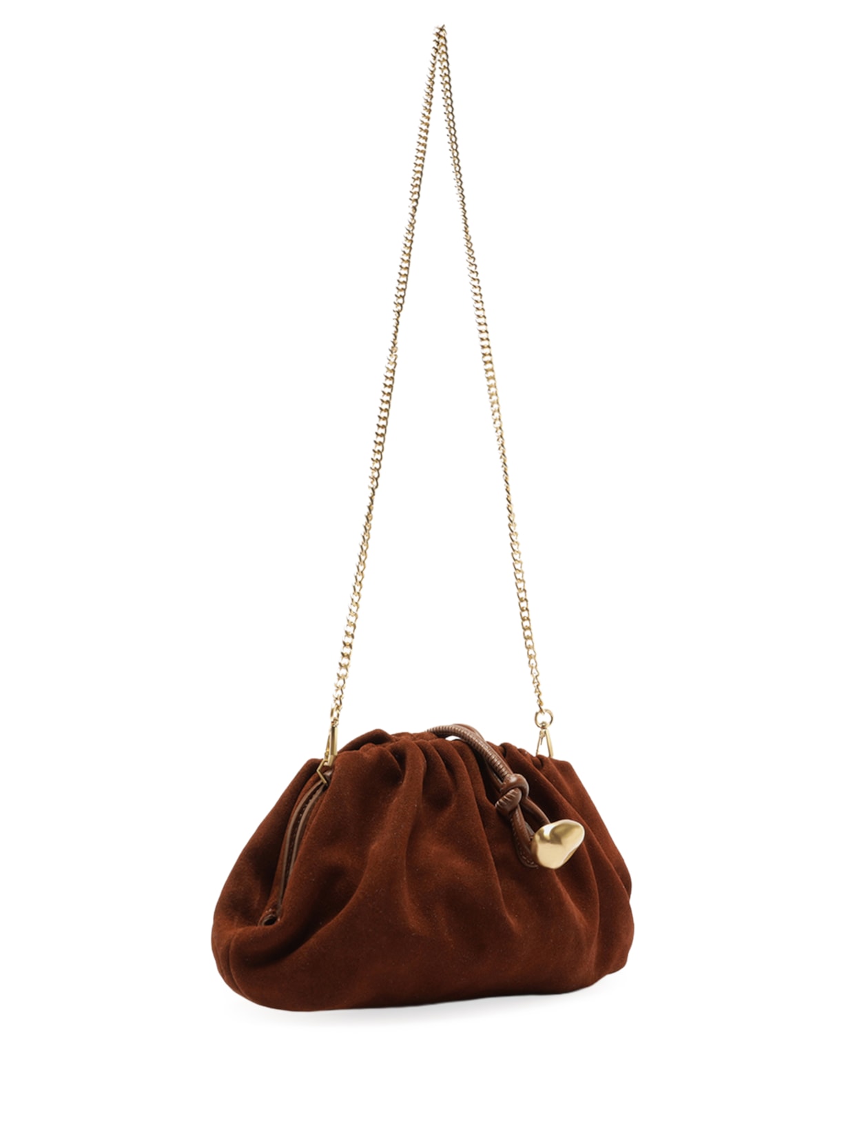 Bolsa Feminina Clutch Camurça Média Corrente Marrom Arezzo