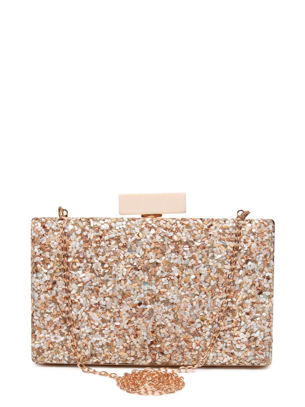 Bolsa Feminina Clutch Cascalho - Bege