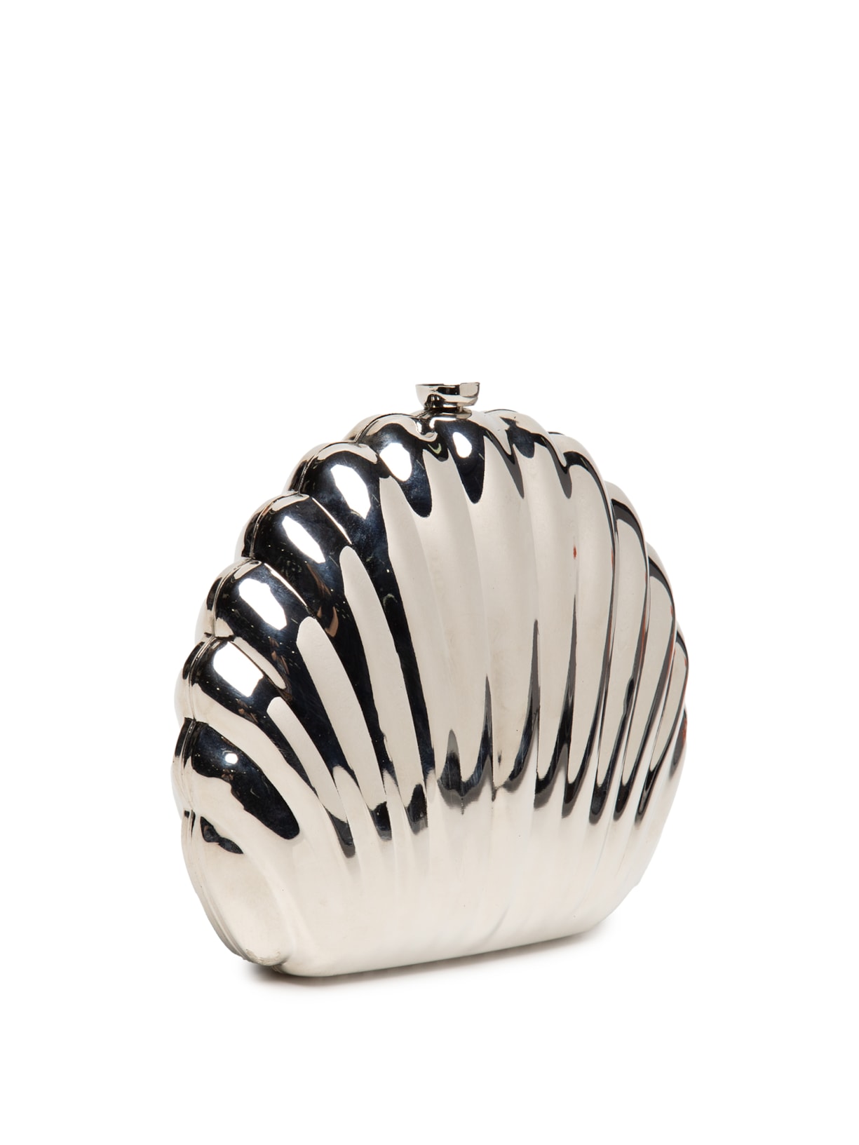 Bolsa Feminina Clutch Concha Prateado Market 33