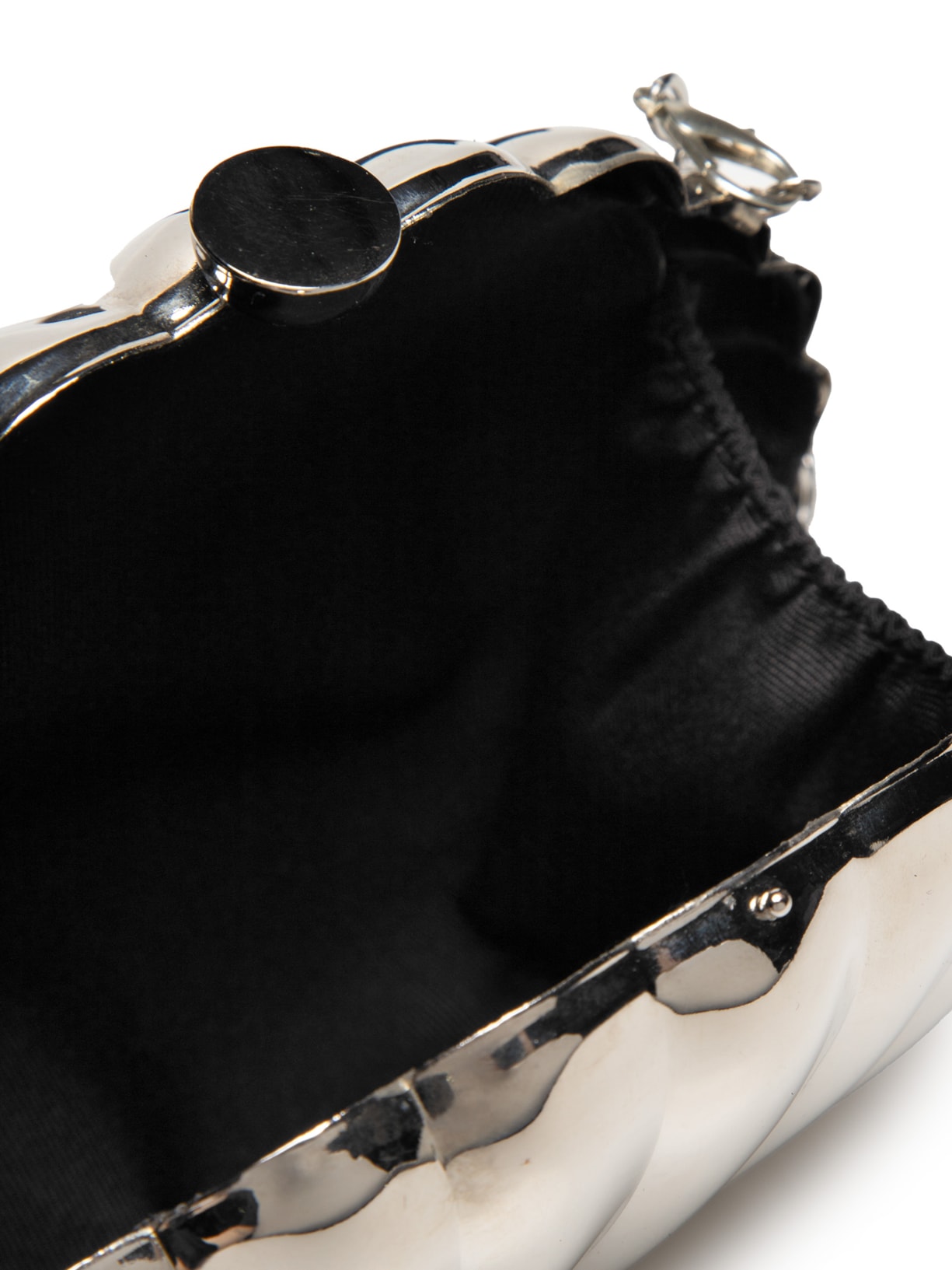 Bolsa Feminina Clutch Concha Prateado Market 33