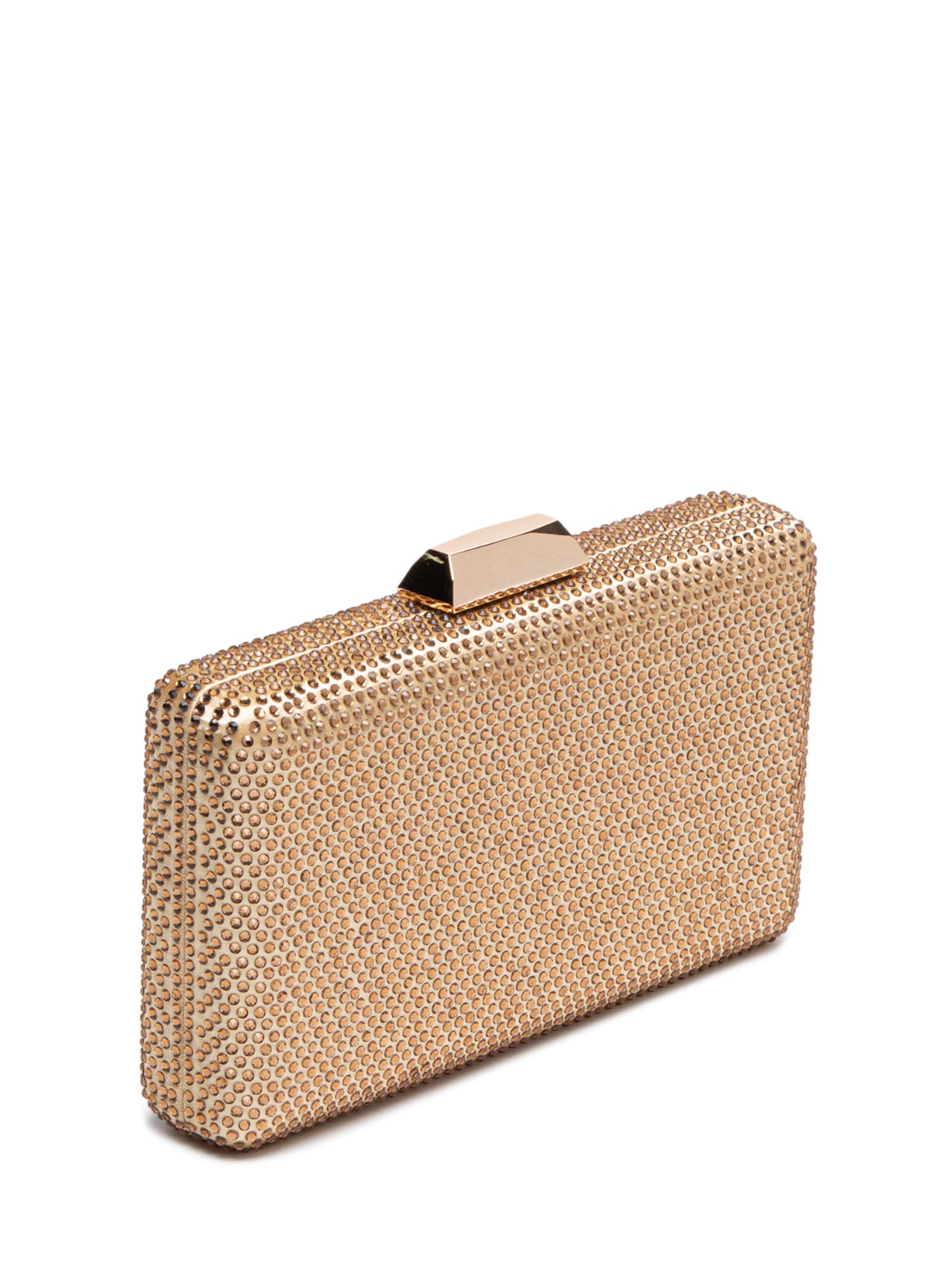 Bolsa Feminina Clutch Cristais Dourado Luiza Barcelos
