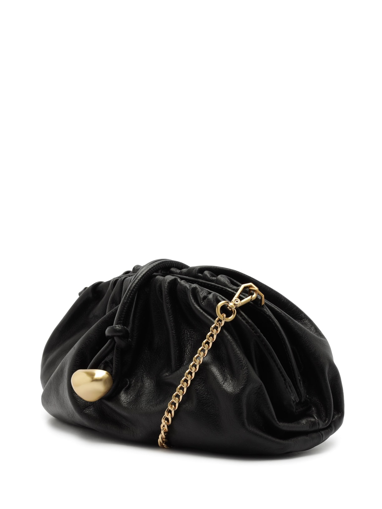 Bolsa Feminina Clutch de Couro Média com Corrente – Preto Arezzo