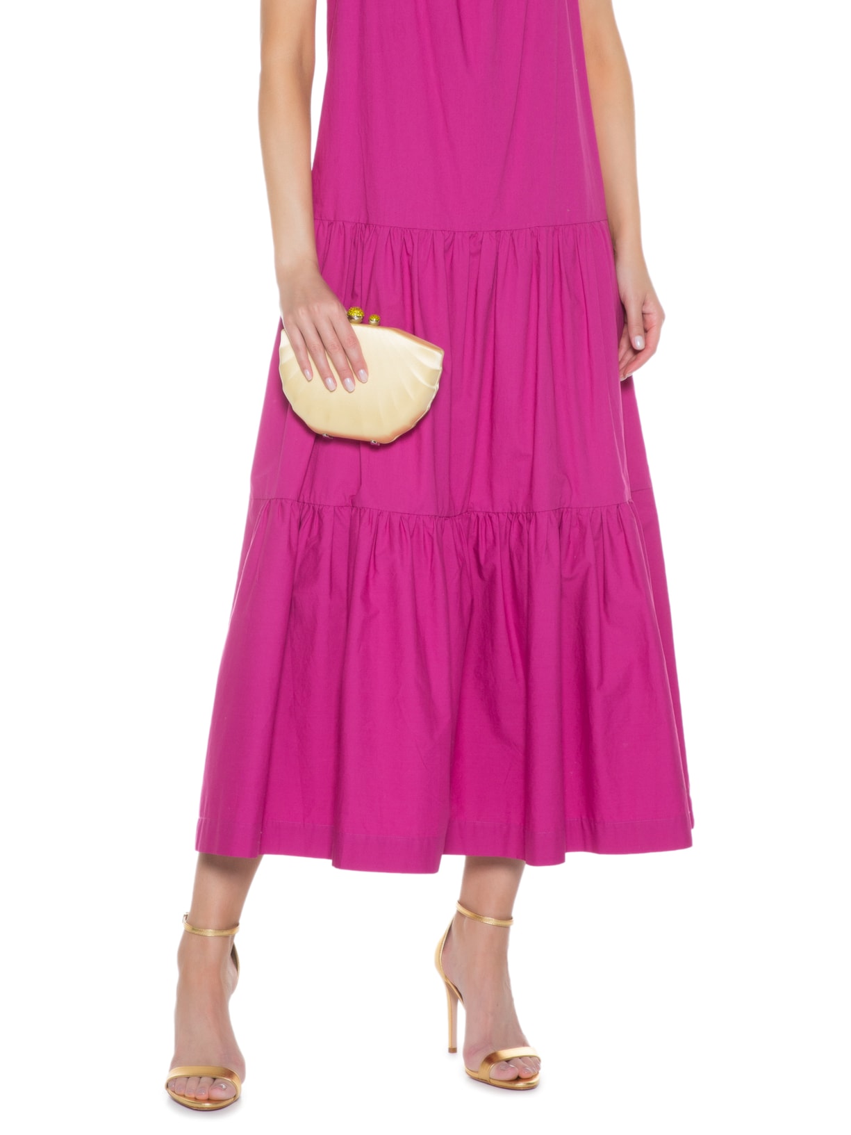 Bolsa Feminina Clutch Em Cetim Concha Amarelo Isla