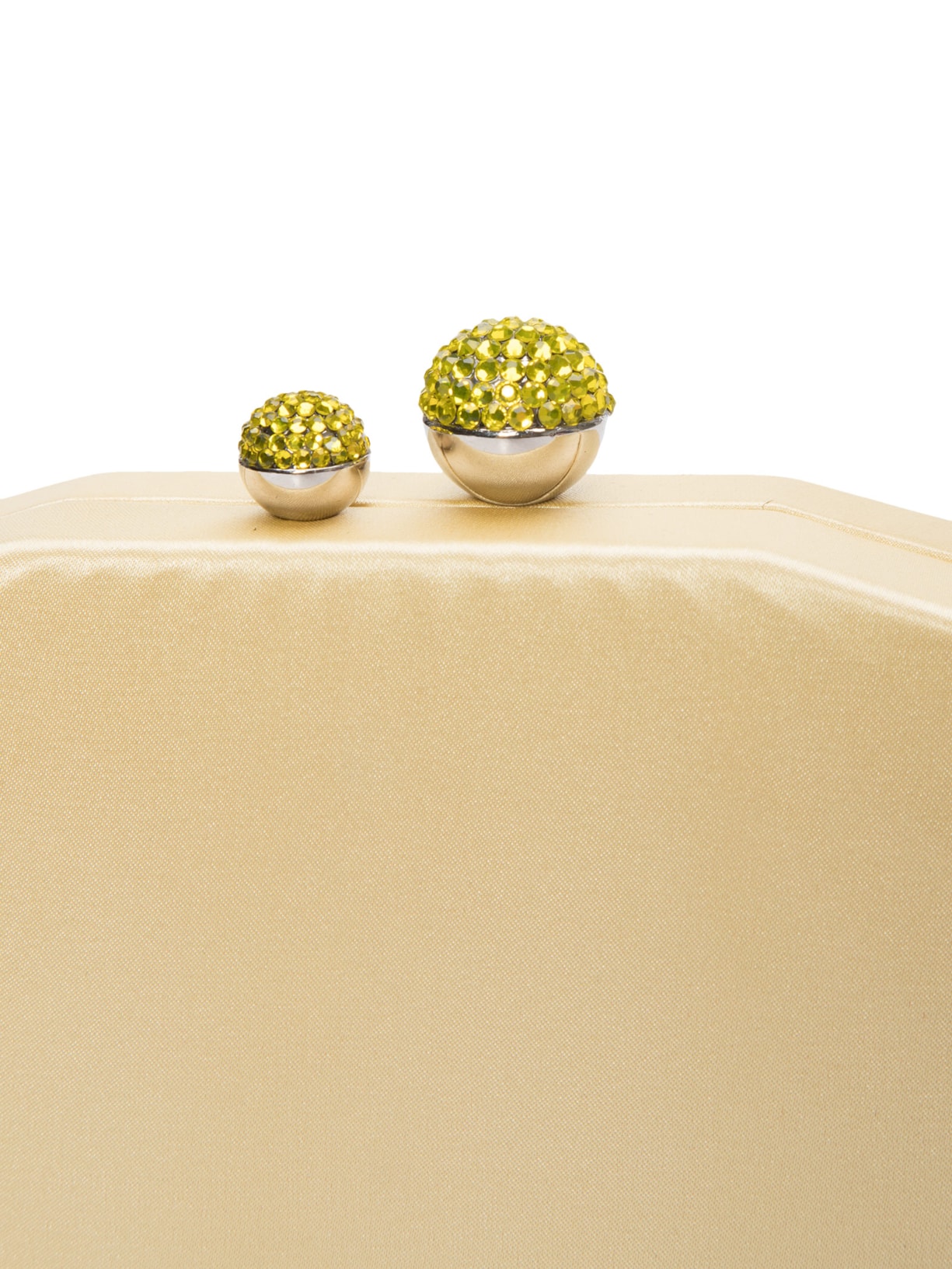 Bolsa Feminina Clutch Em Cetim Concha Amarelo Isla