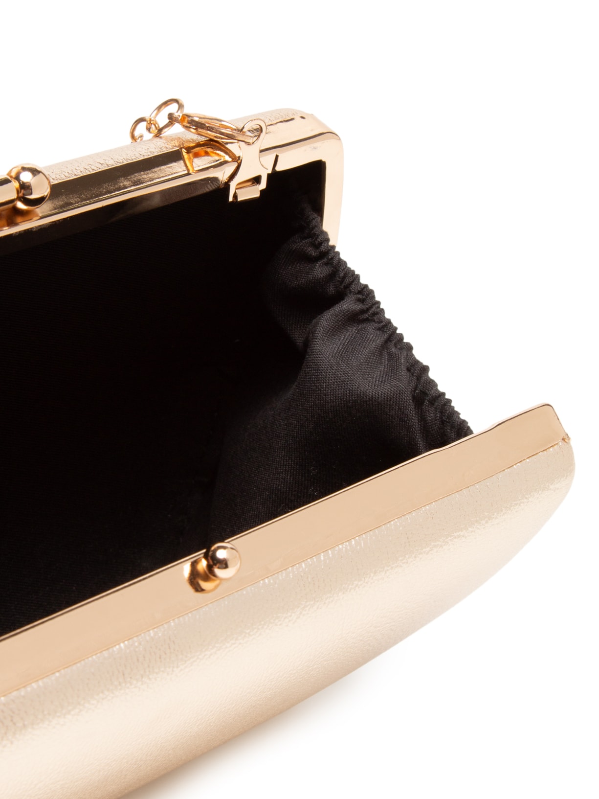 Bolsa Feminina Clutch Folhagem Dourado Market 33