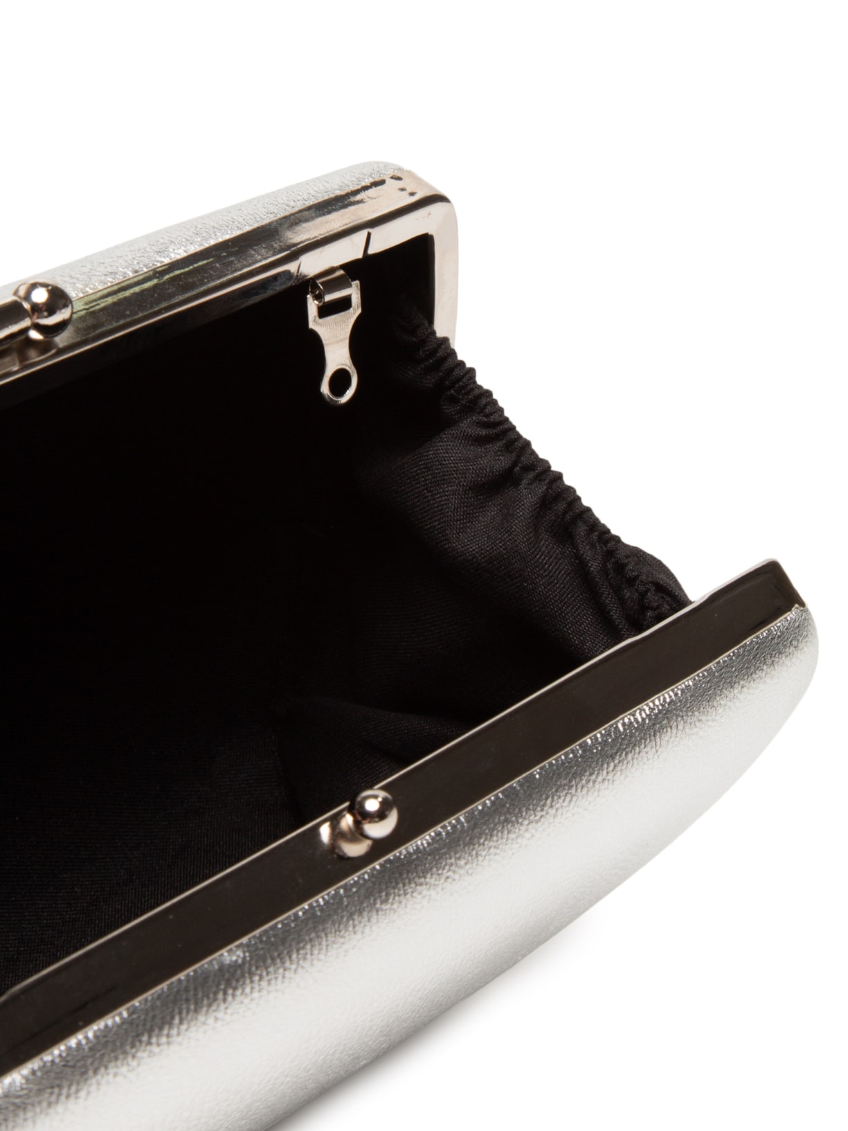 Bolsa Feminina Clutch Folhagem Prateado Market 33