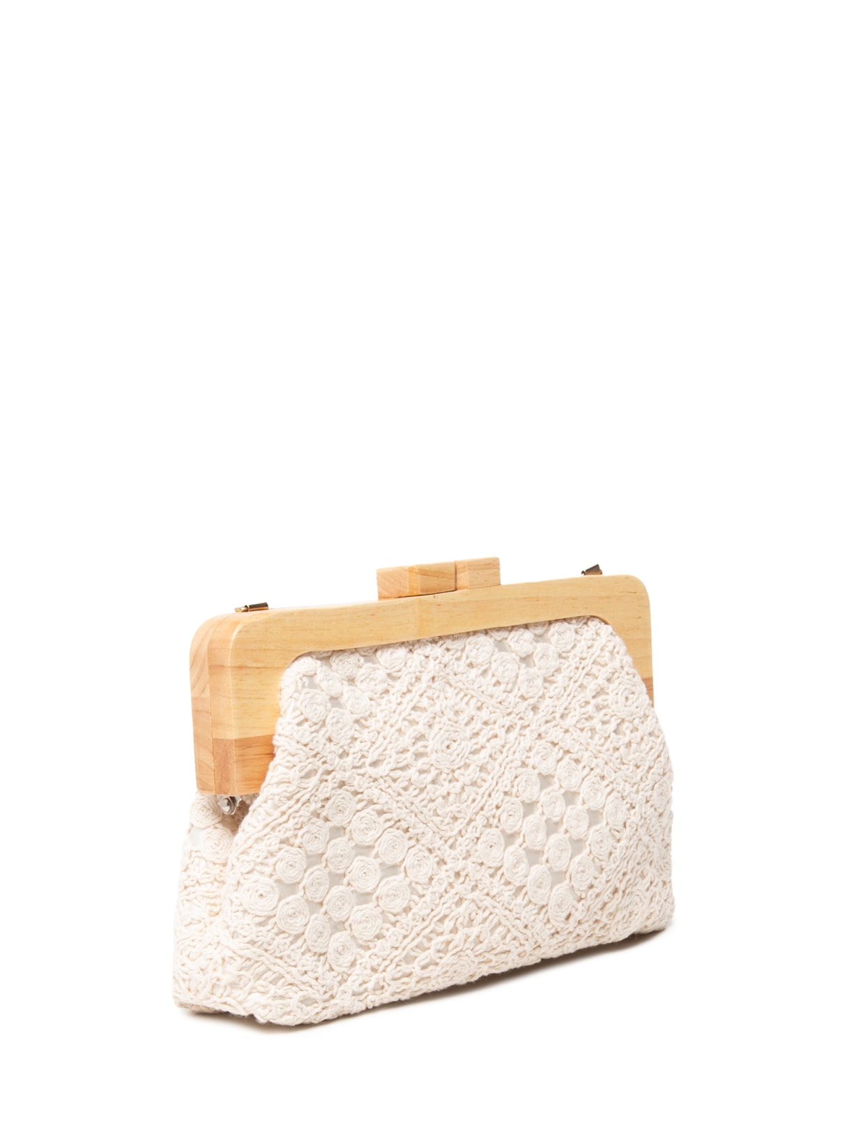 Bolsa Feminina Clutch Jacquard Branco Basiq