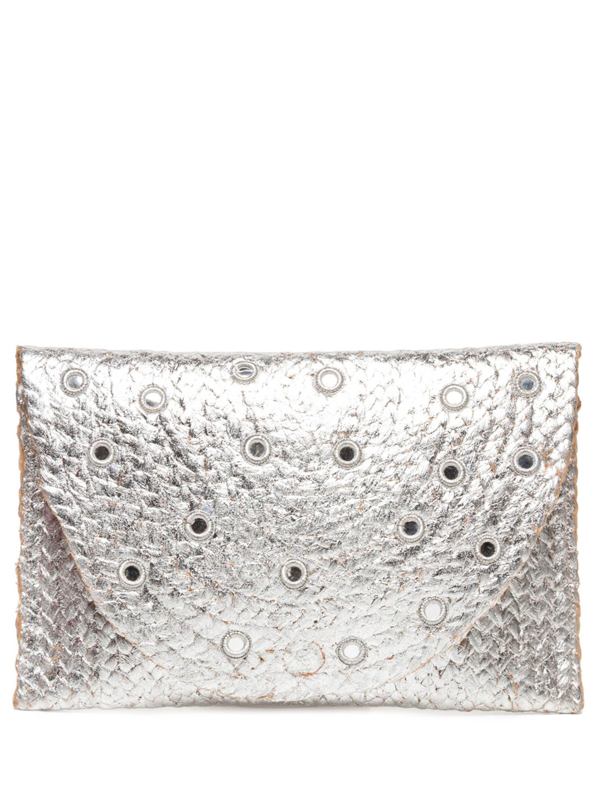 Bolsa Feminina Clutch Liana Mirror Silver Prateado Le Lis