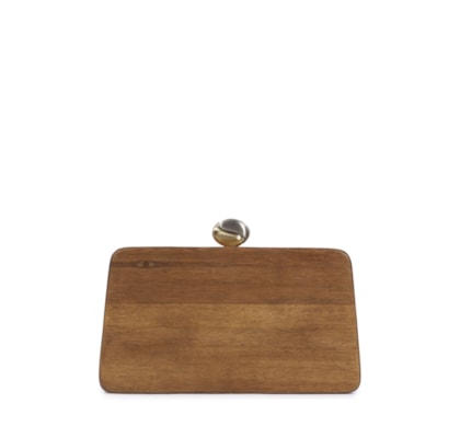 Bolsa Feminina Clutch Madeira Antonella - Bege