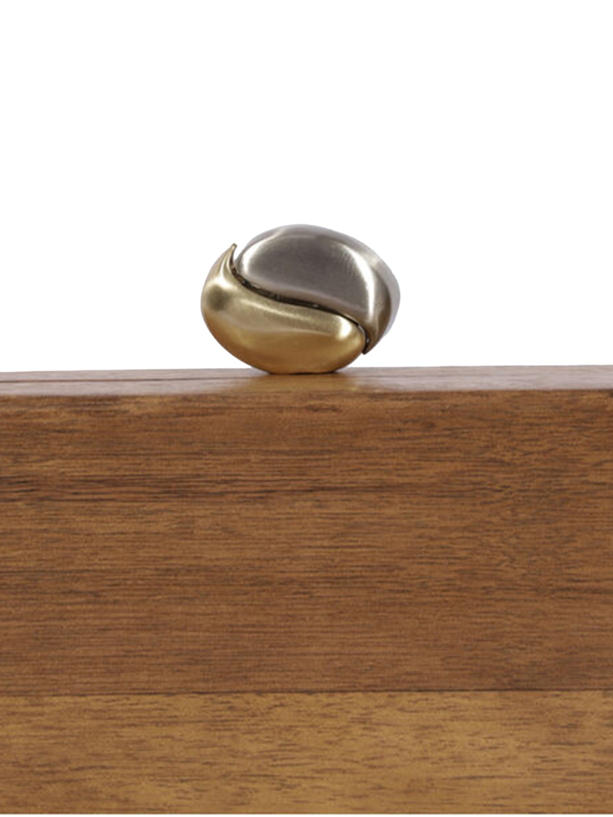 Bolsa Feminina Clutch Madeira Antonella Bege Schutz + Nati Vozza