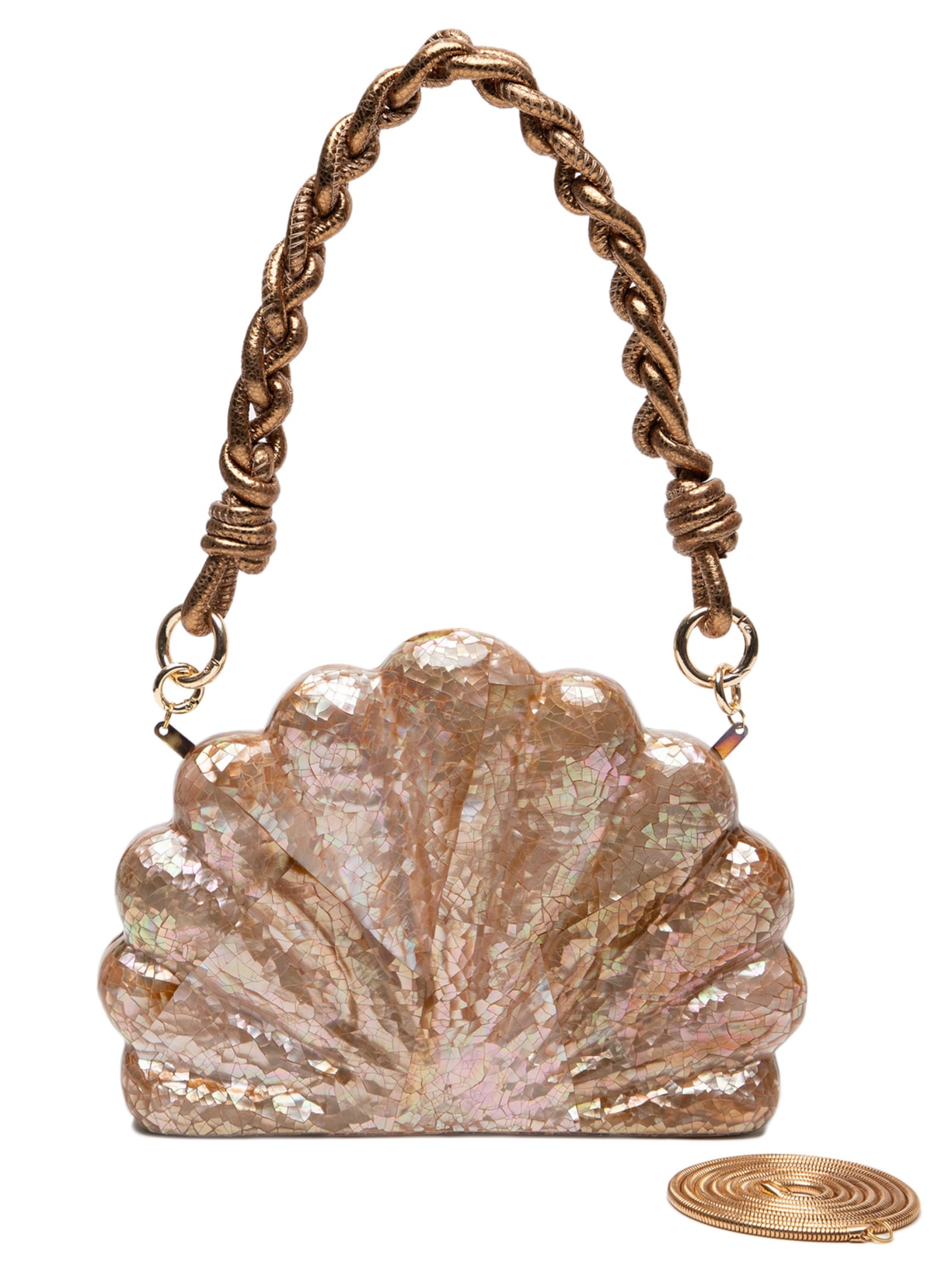 Bolsa Feminina Clutch Madrepérola Aurora - Rosa