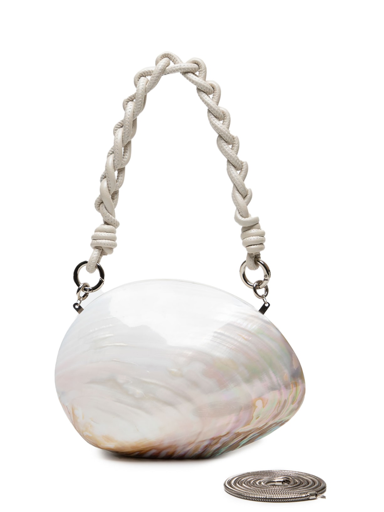 Bolsa Feminina Clutch Madrepérola Concha - Off White