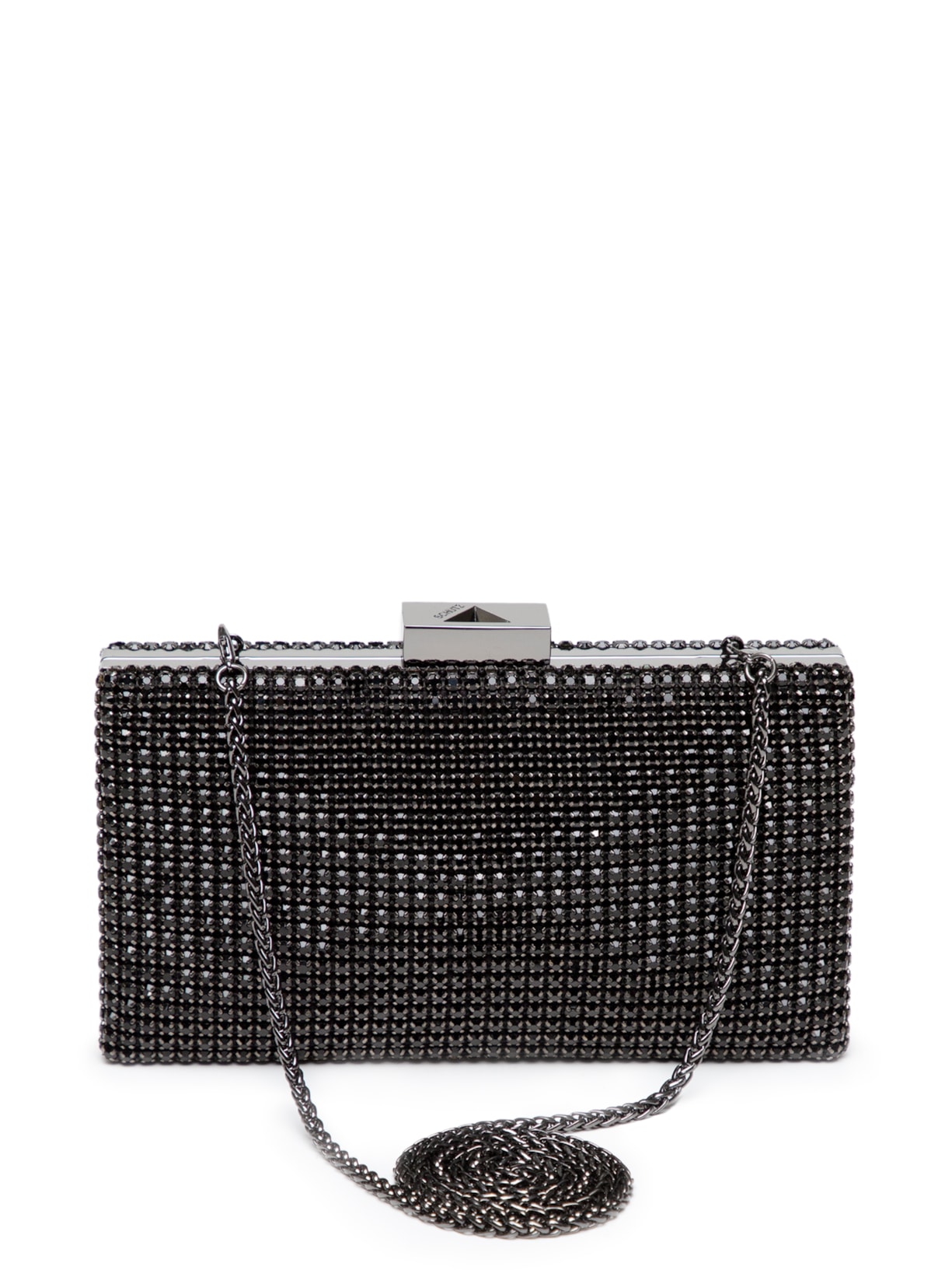 Bolsa Feminina Clutch Malha Strass Preto Schutz
