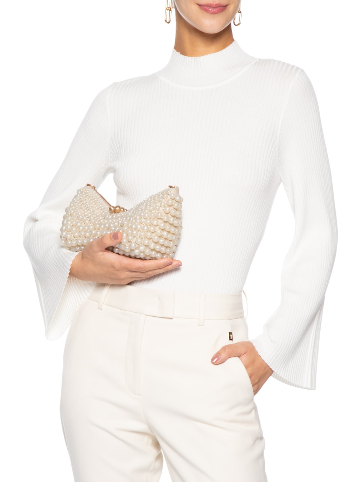 Bolsa Feminina Clutch Mercier Off White Cult Gaia