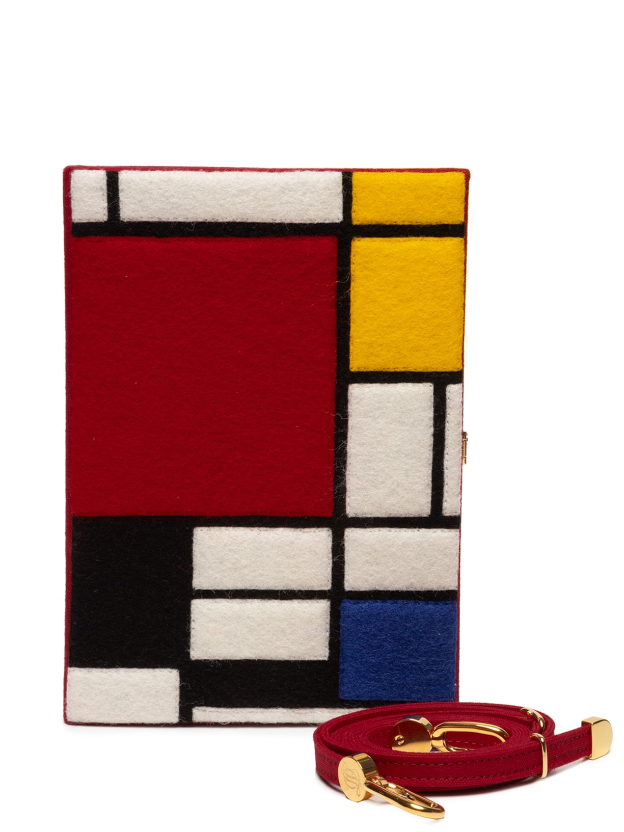 Bolsa Feminina Clutch Mondrian Red Strapped - Vermelho