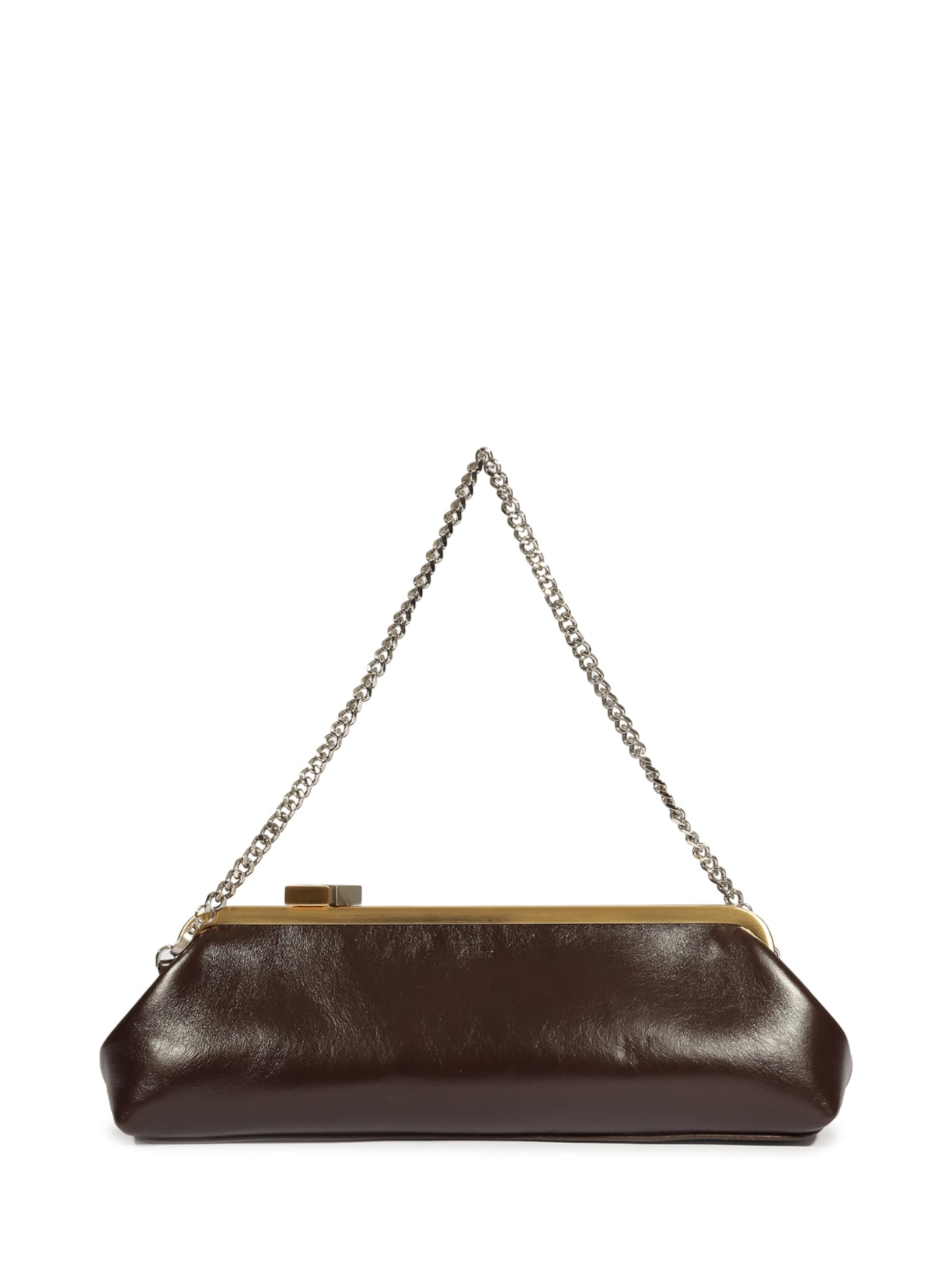 Bolsa Feminina Clutch Nyra Couro Marrom Schutz