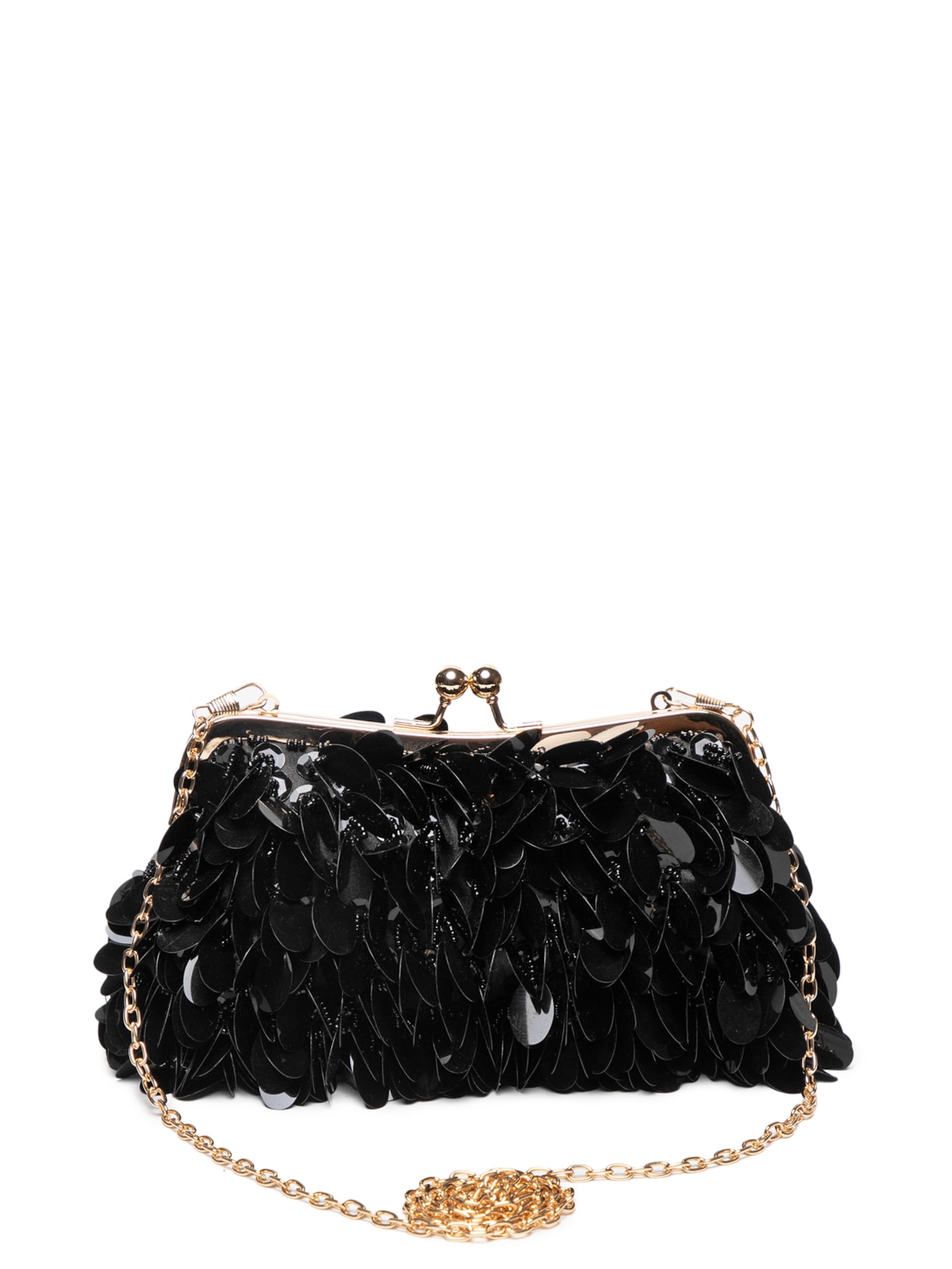 Bolsa Feminina Clutch Paetê - Preto