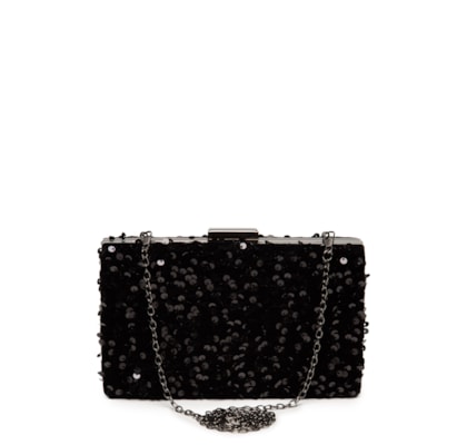 Bolsa Feminina Clutch Paetê - Preto