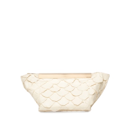 Bolsa Feminina Clutch Pirarucu Ité - Branco