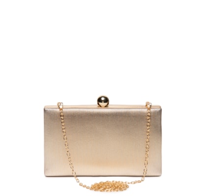 Bolsa Feminina Clutch Ripada - Dourado