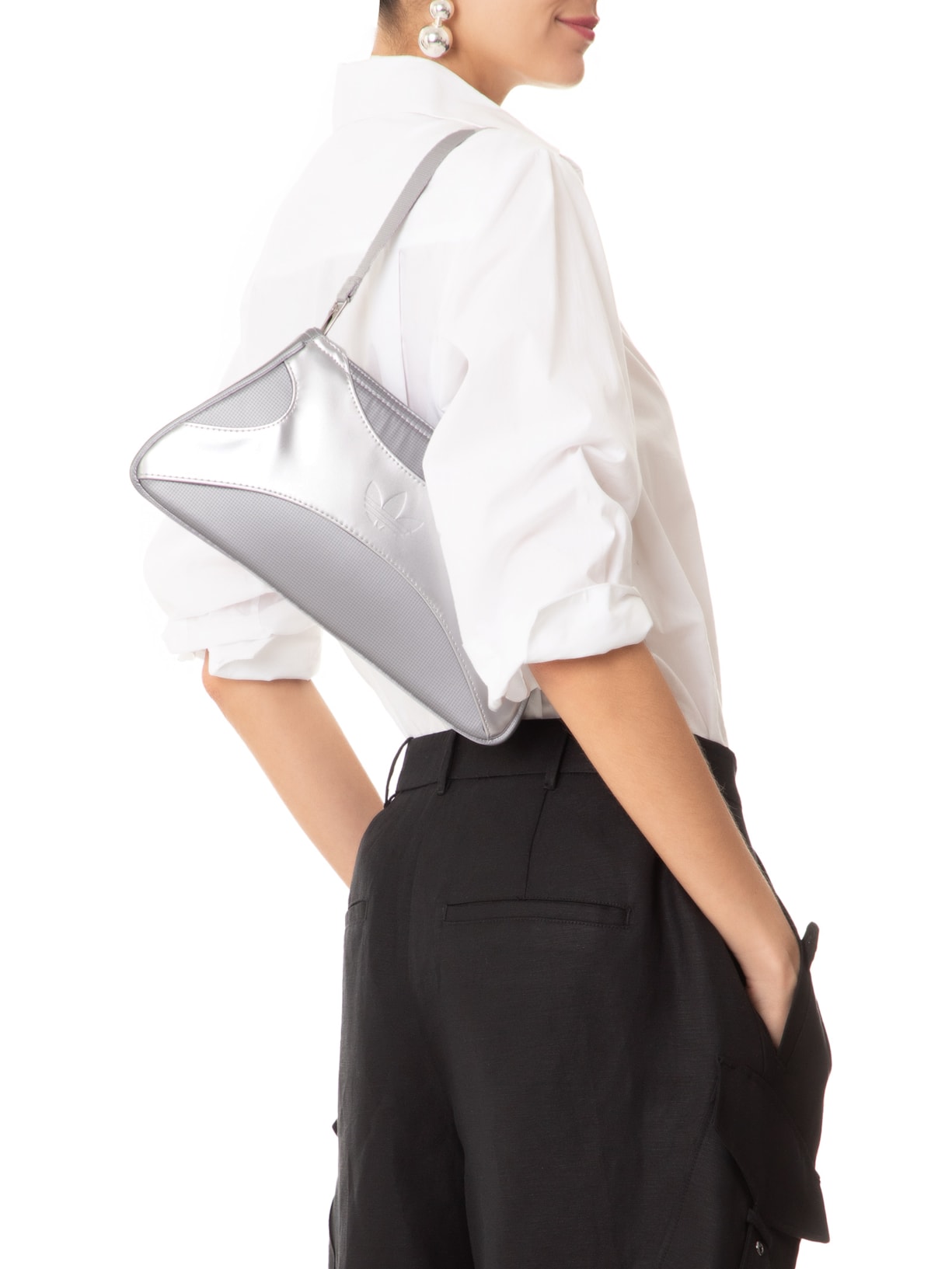 Bolsa Feminina Clutch Shoulder Bag Prateado Adidas Originals