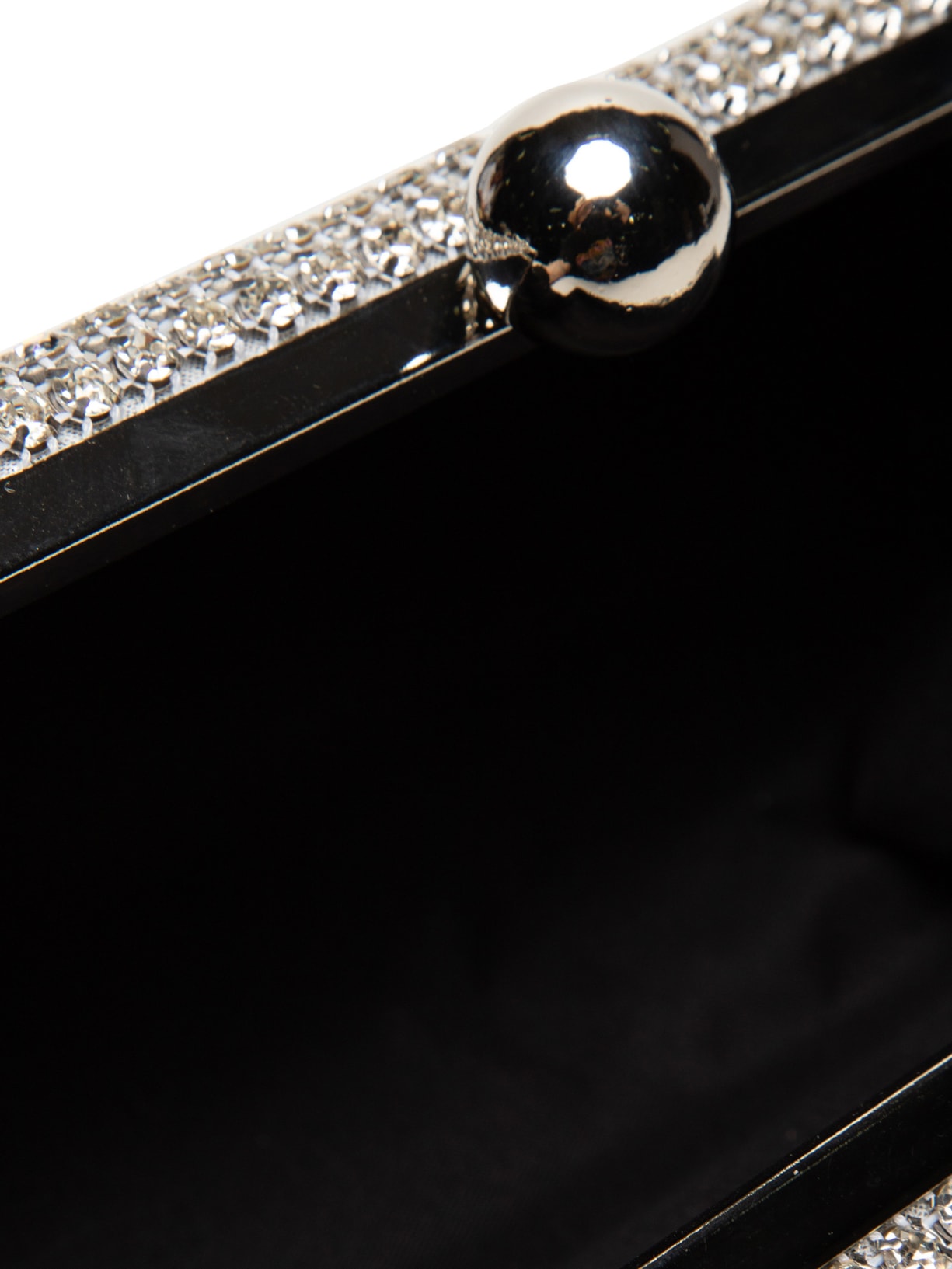 Bolsa Feminina Clutch Strass Prateado Market 33