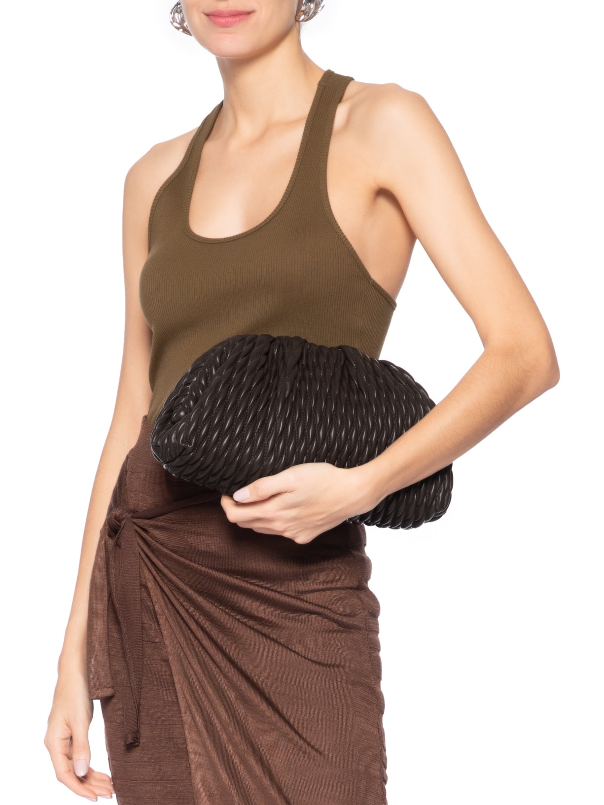 Bolsa Feminina Cluth Jana Marrom Le Lis