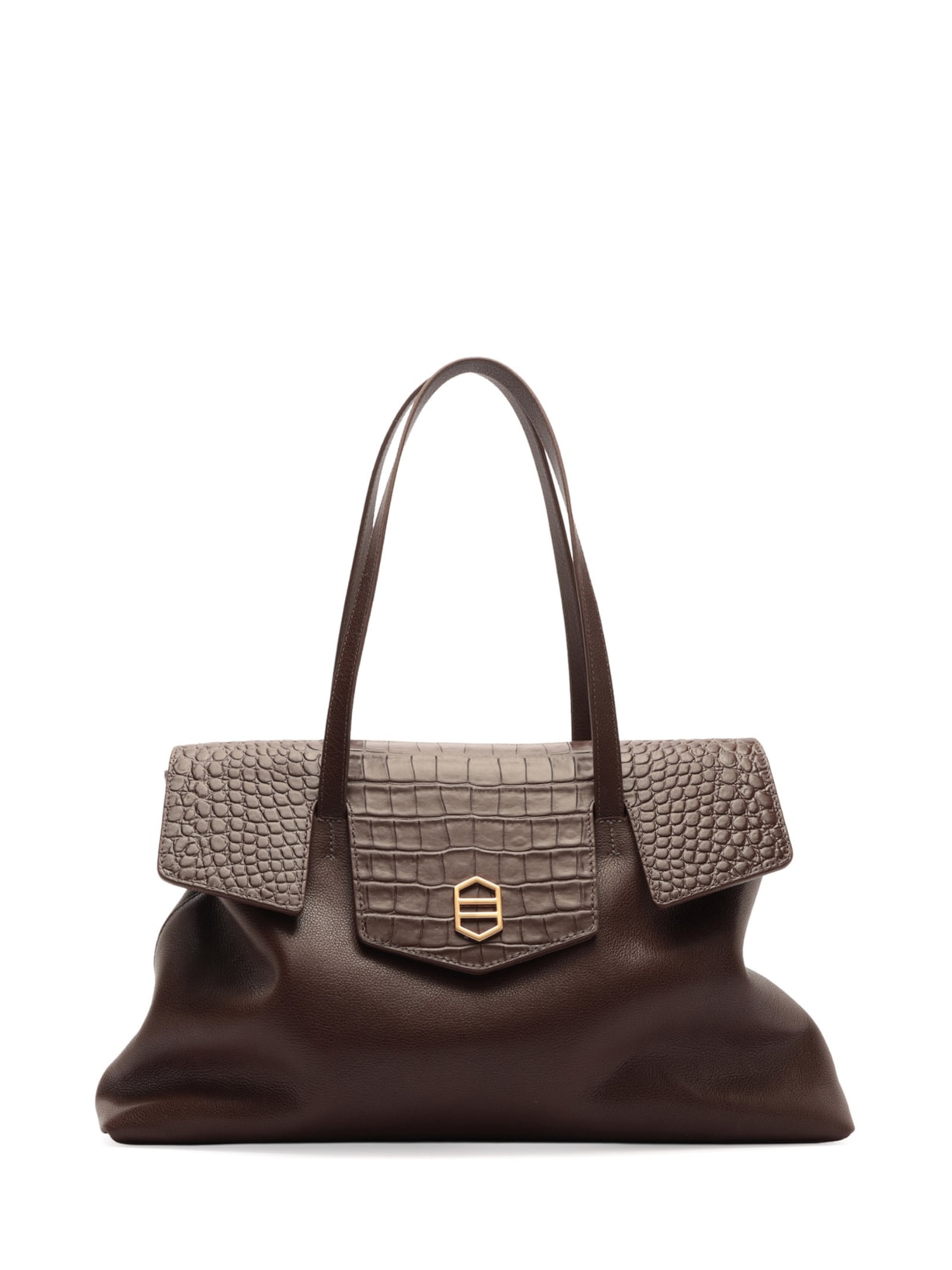 Bolsa Feminina Couro Croco Marrom Arezzo