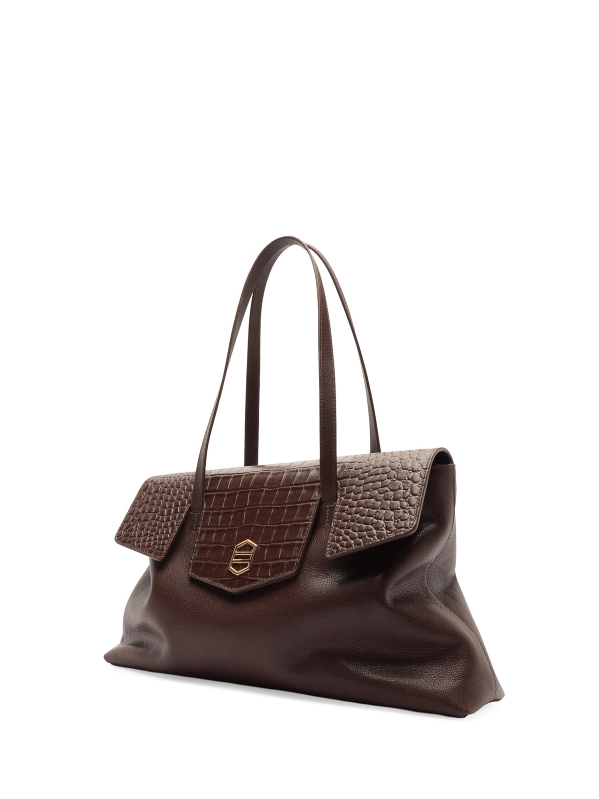 Bolsa Feminina Couro Croco Marrom Arezzo