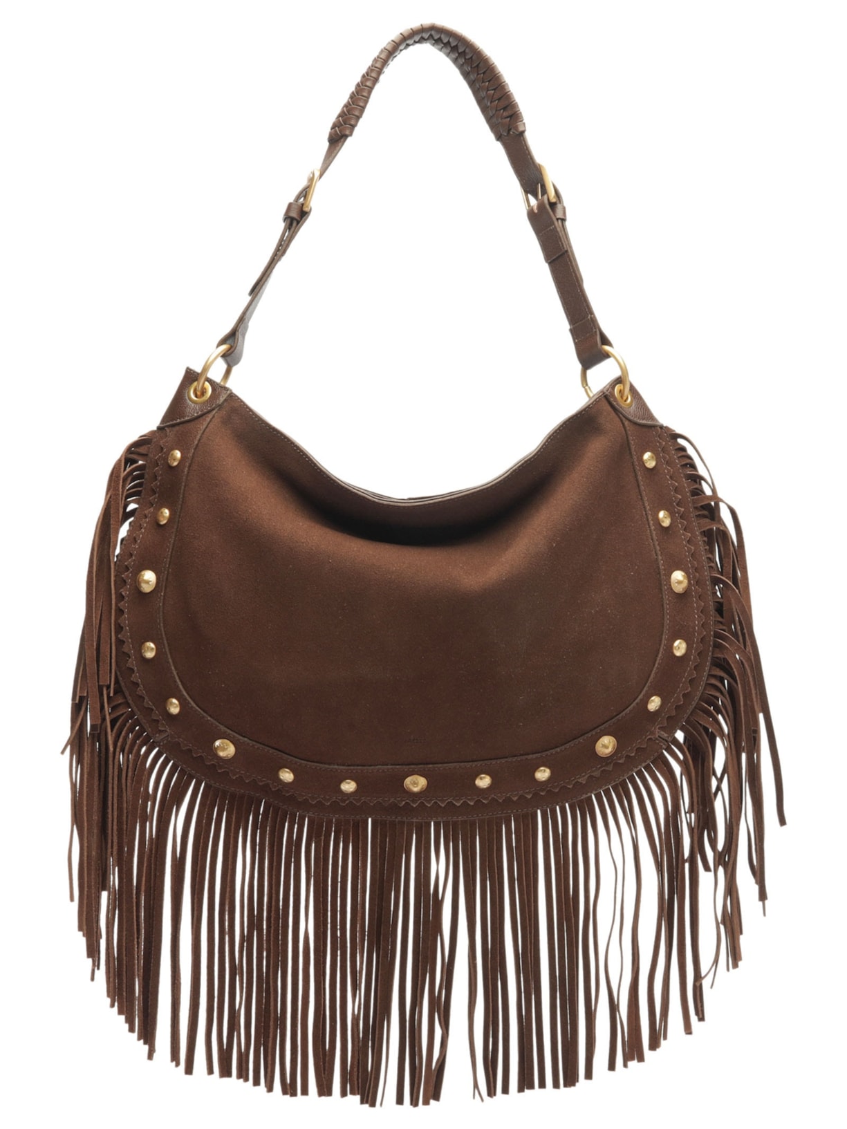 Bolsa Feminina Couro Franjas Marrom Arezzo