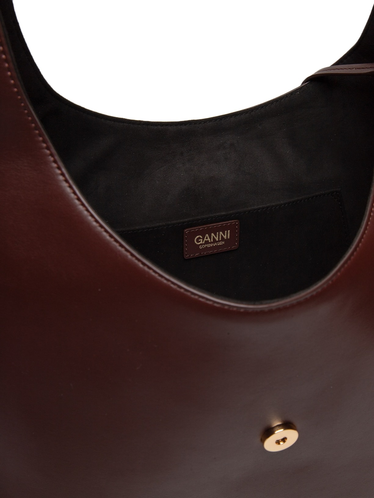 Bolsa Feminina Couro Kat Grande Marrom Ganni