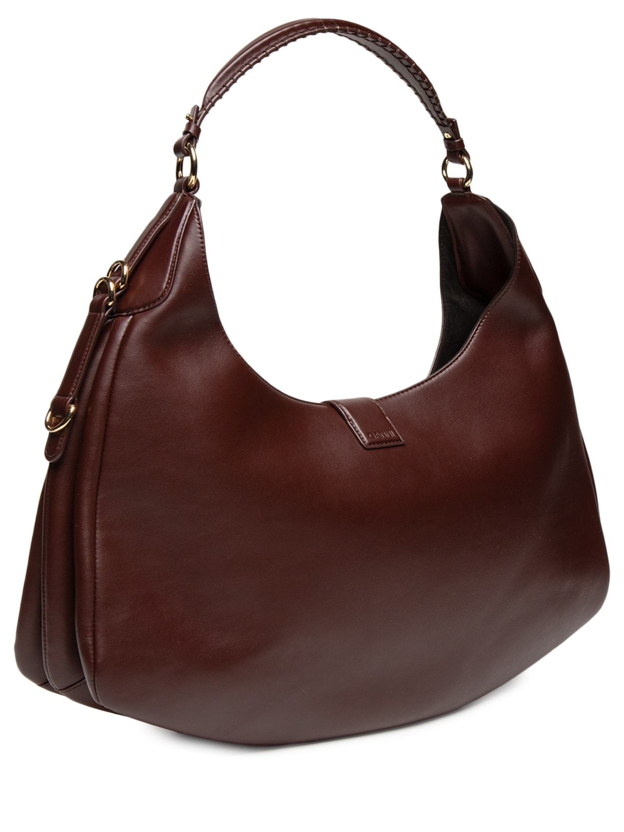 Bolsa Feminina Couro Kat Grande Marrom Ganni