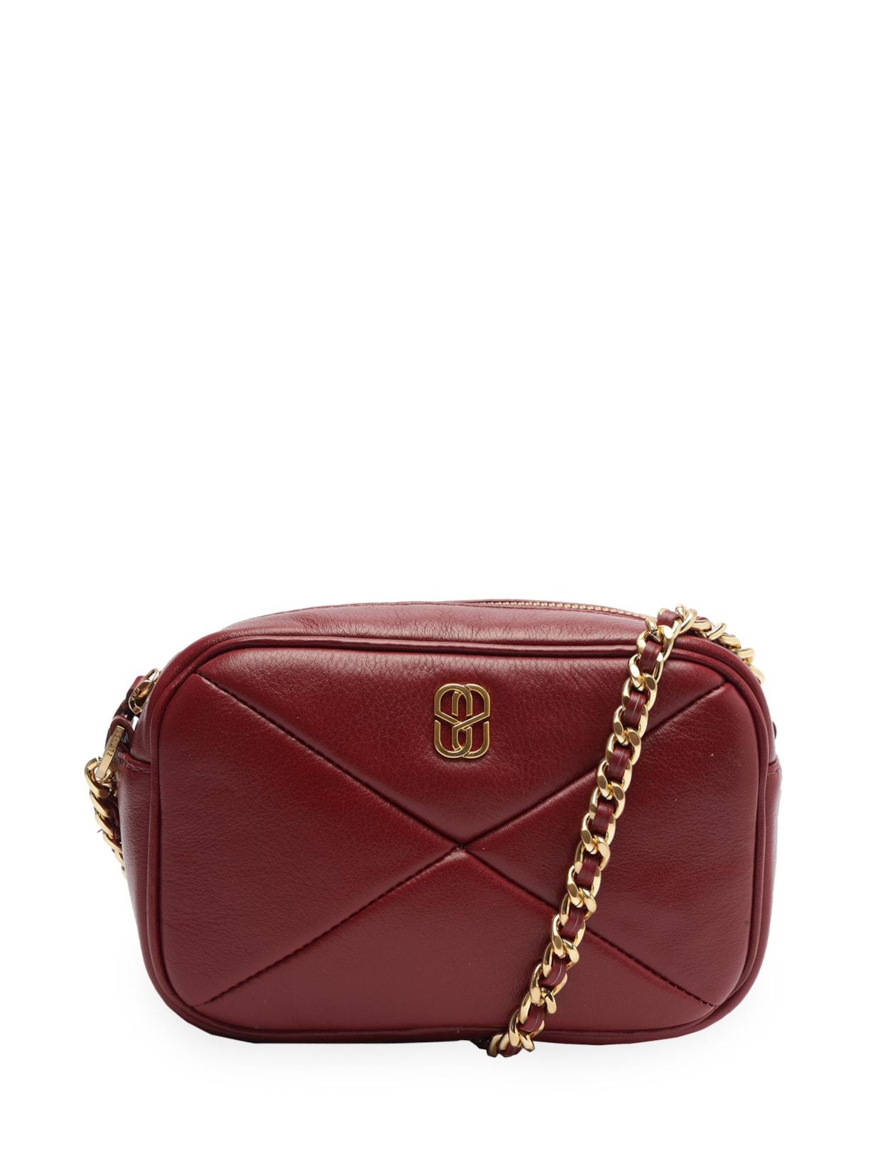 Bolsa Feminina Couro Matelassê - Vermelho