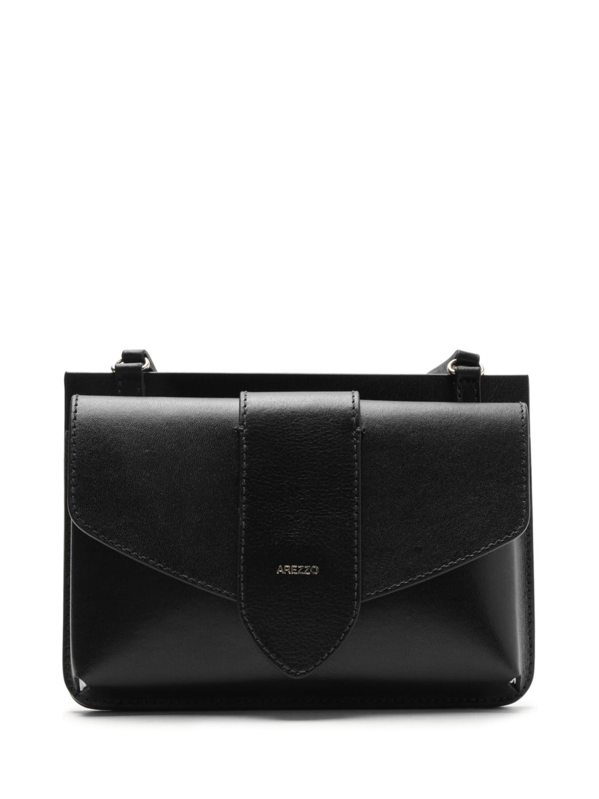 Bolsa Feminina Couro Mel Porta-Celular - Preto