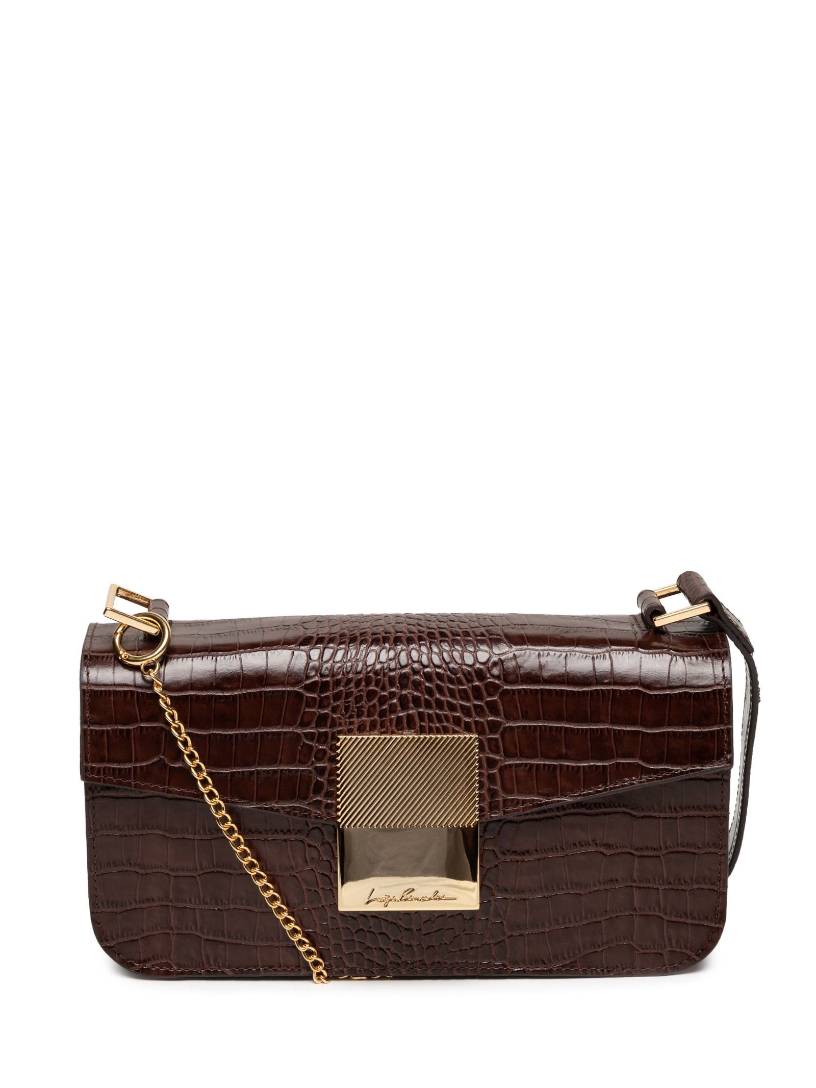 Luiza Barcelos - Bolsa Feminina Croco Dacar - Marrom