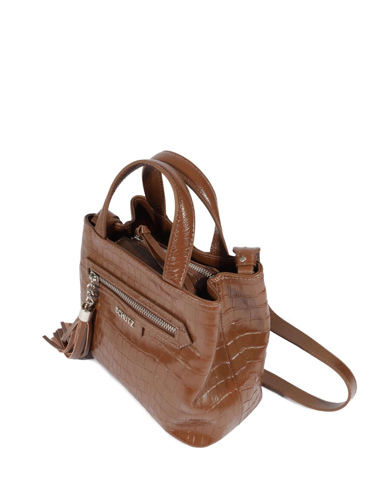 Bolsa Feminina Croco Marrom Schutz