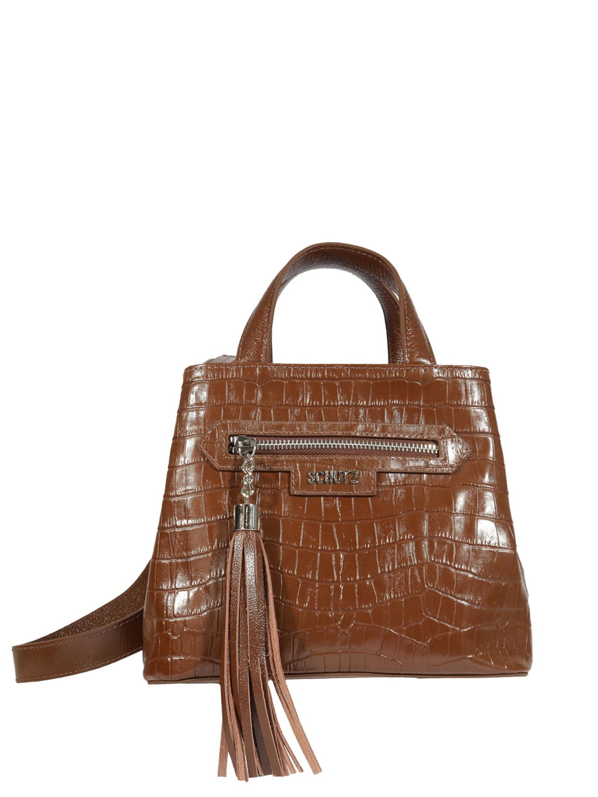 Bolsa Feminina Croco Marrom Schutz