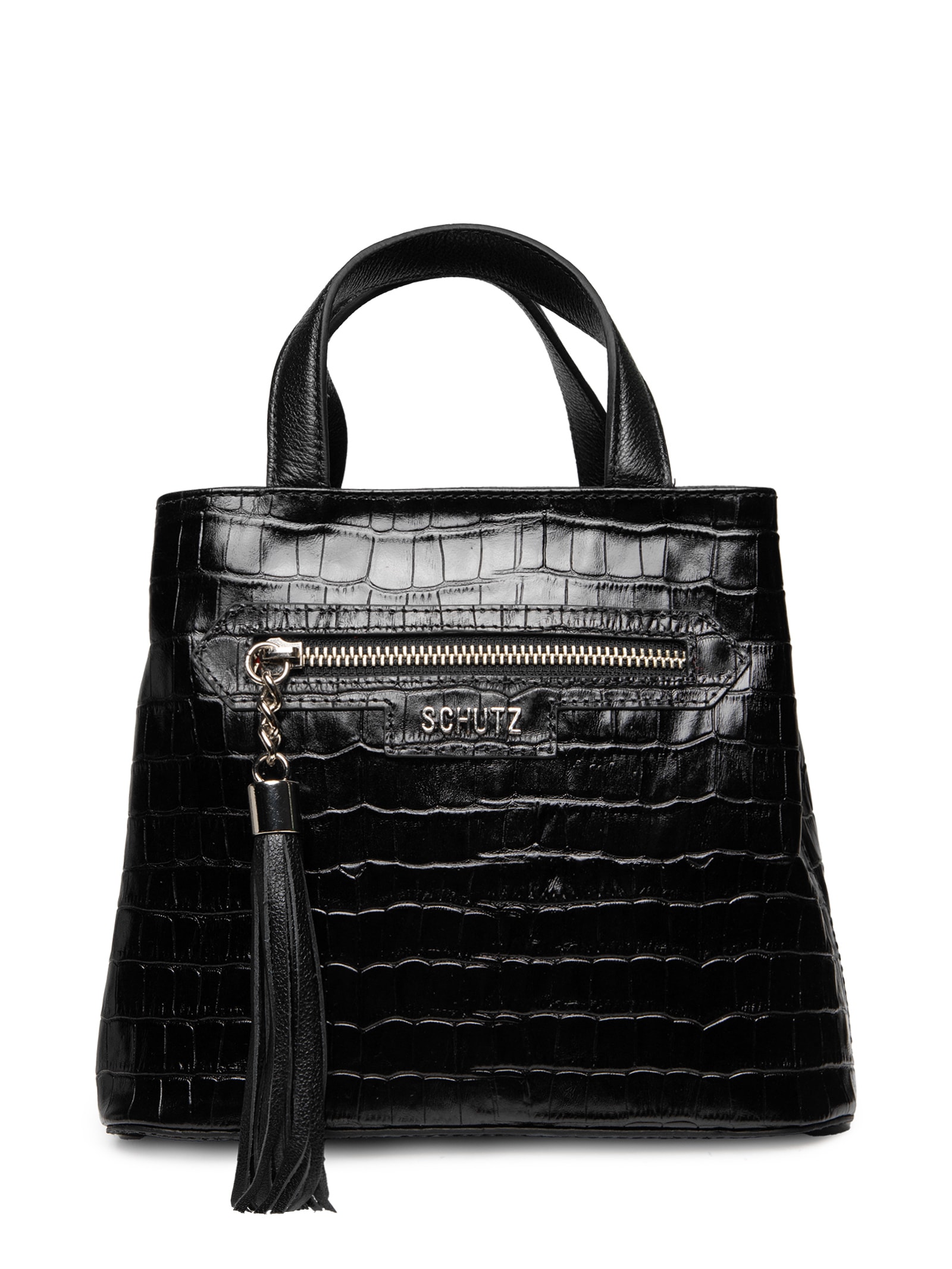 Schutz - Bolsa Feminina Tiracolo Maeve Croco - Preto