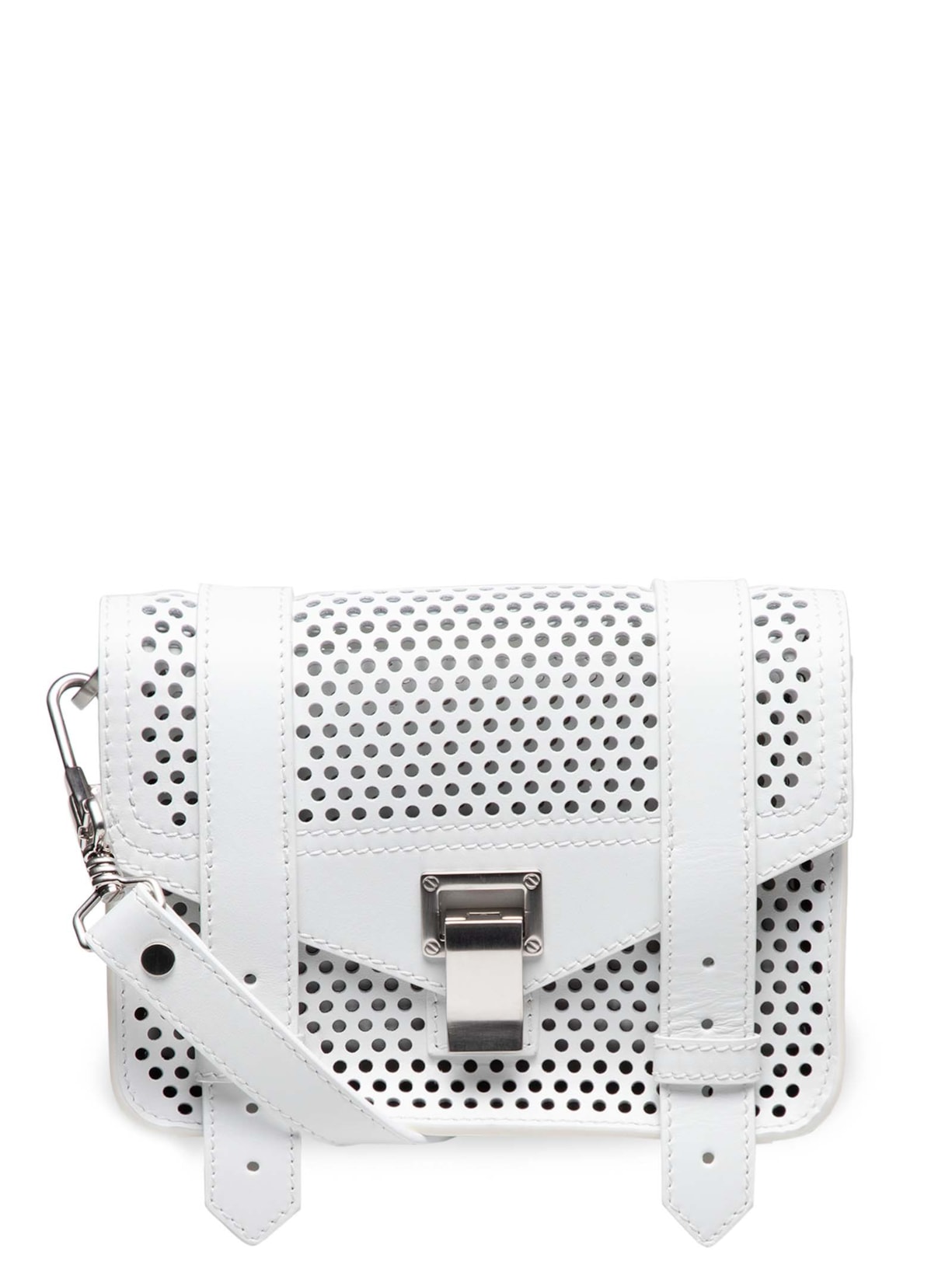 Bolsa Feminina Crossbody Perforated Leather - Branco